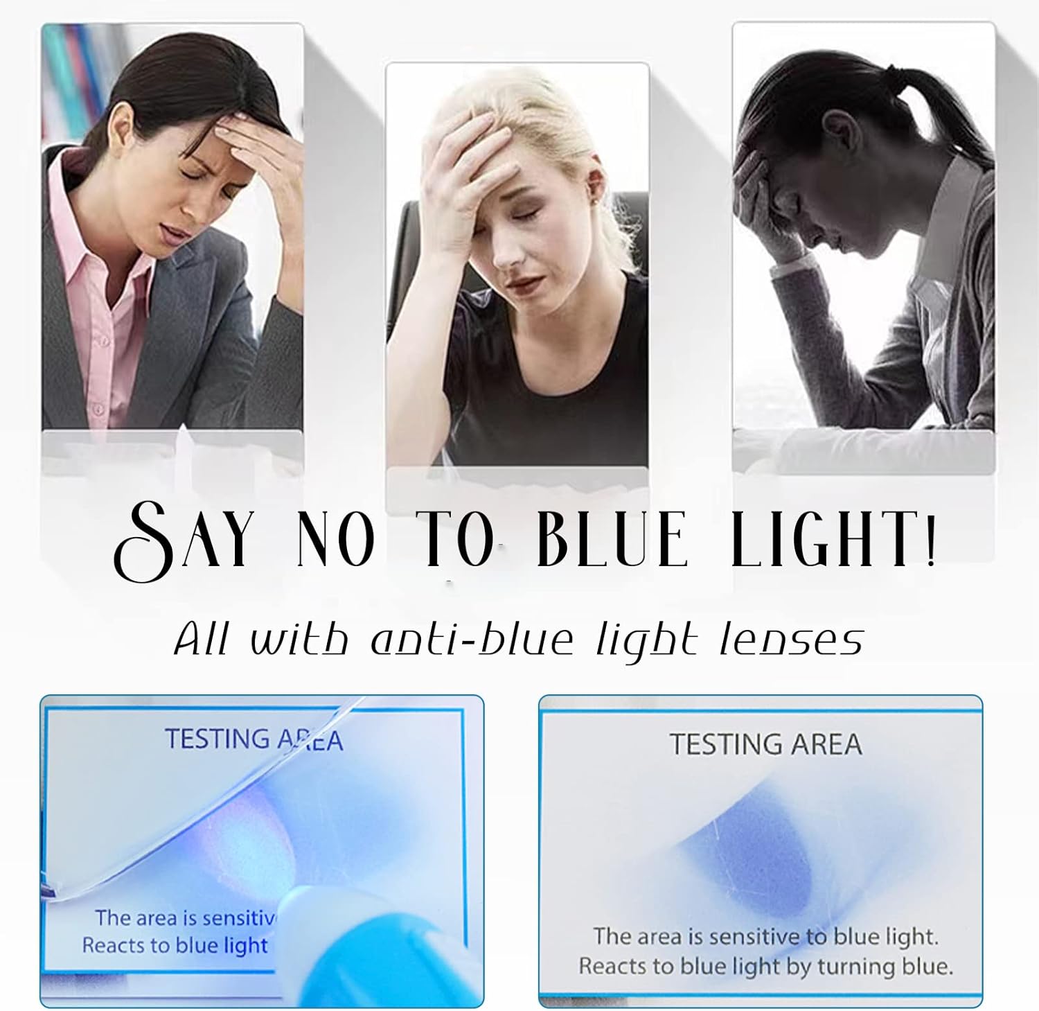 3 pares de anteojos de lectura, anteojos de bloqueo de luz azul, anteojos de lectura para computadora para hombres y mujeres, marco de anteojos