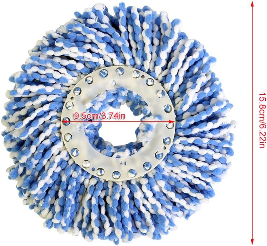 Huhushop – Recambios de cabezal de trapeador giratorio de microfibra, para sistema universal de trapeador giratorio, perfecto para uso comercial en