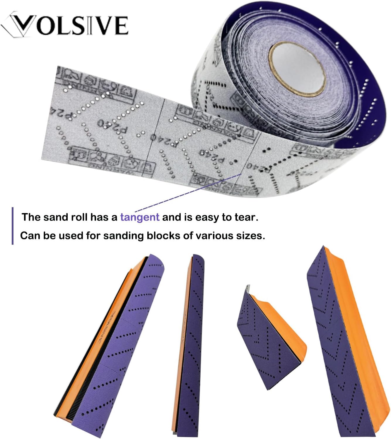Rollo de lija abrasivo con varios agujeros, rollo de lija automotriz, rollo de arena limpia para carpintería, reparación de carrocerías de