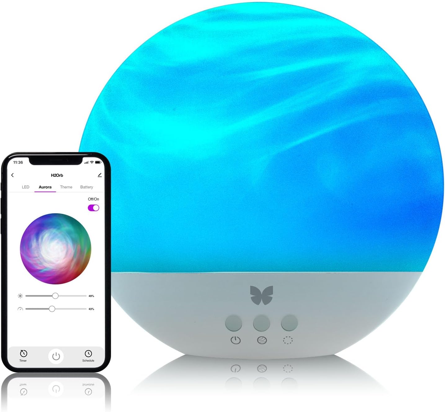 BlissLights H2Orb (IP67) x Oblivia – Paquete de proyector de nube para exteriores