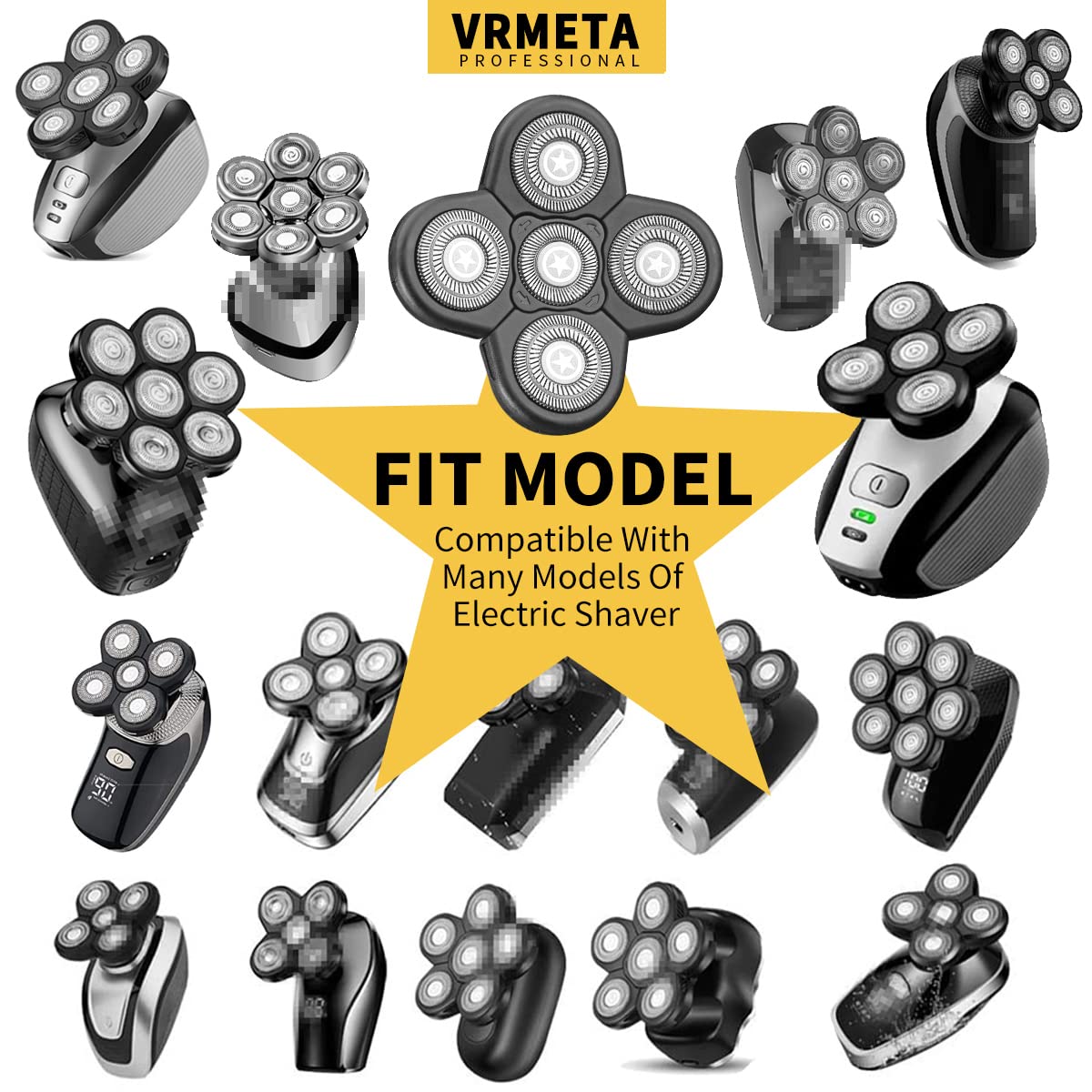 Electric Shaver Replacement Heads Stainless Steel Replacement Blades Sharp Shaver Blades For Freedom Grooming Electric Head Hair Shaver