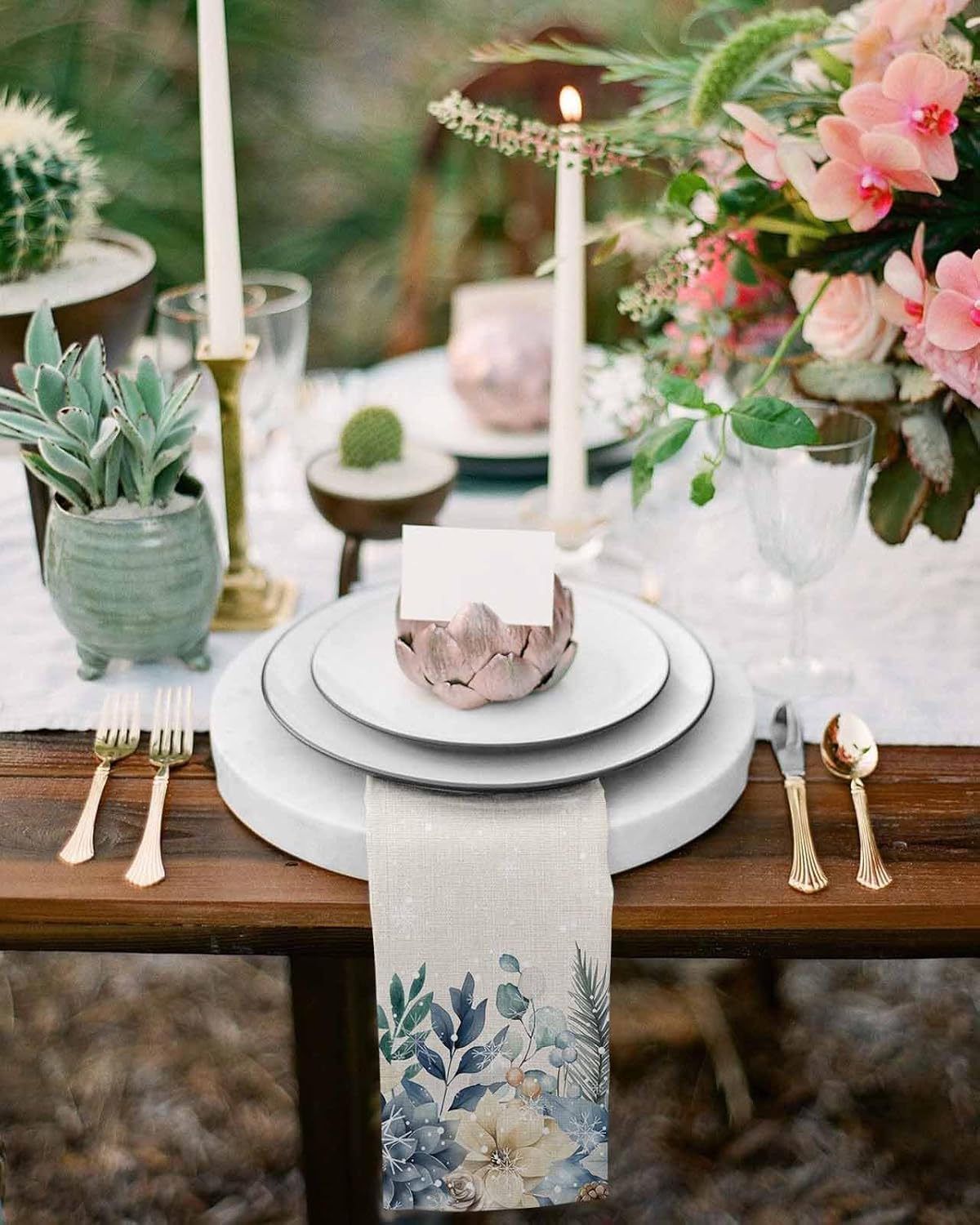 Servilletas de lino de eucalipto de Navidad, 8 paquetes, servilletas reutilizables de mesa de cóctel para bodas, fiestas, hoteles, restaurantes,
