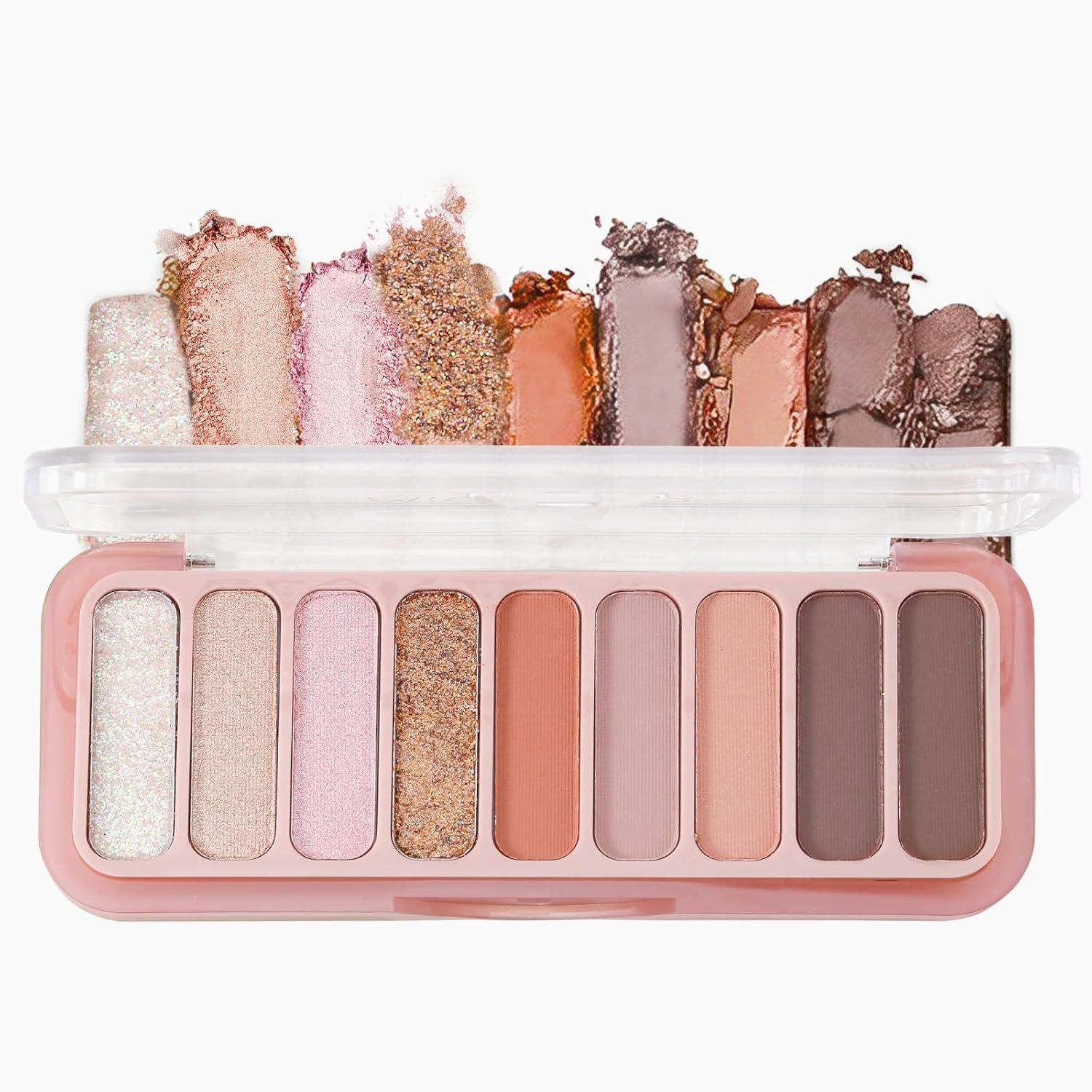 Paleta de sombra de ojos de 9 colores  Sombra de ojos con purpurina mate, ultra mezclable, impecable y natural, de larga duración, pawlet de sombra