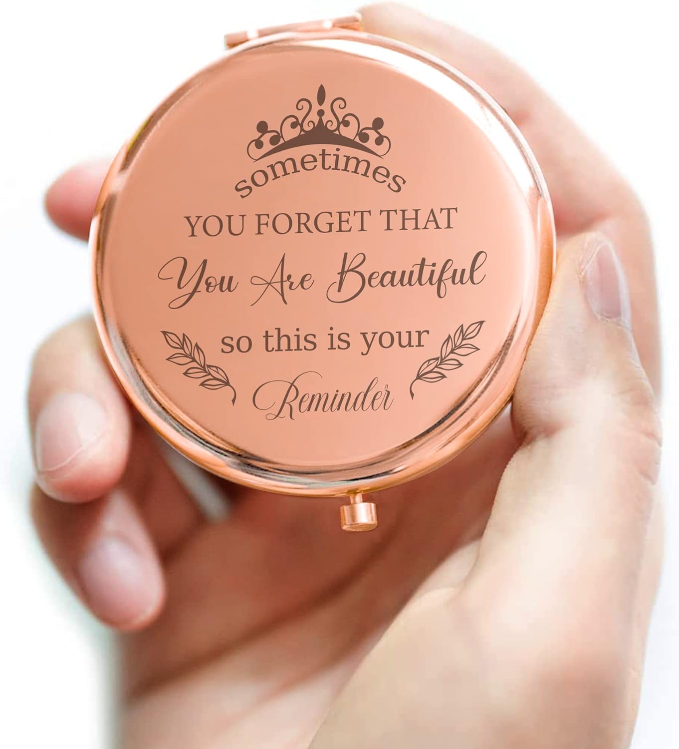 Espejo compacto de regalo para mujer, espejo compacto de oro rosa, regalos inspiradores para mamáhijasobrinatíahermanaamigasprofesorascompañeras de