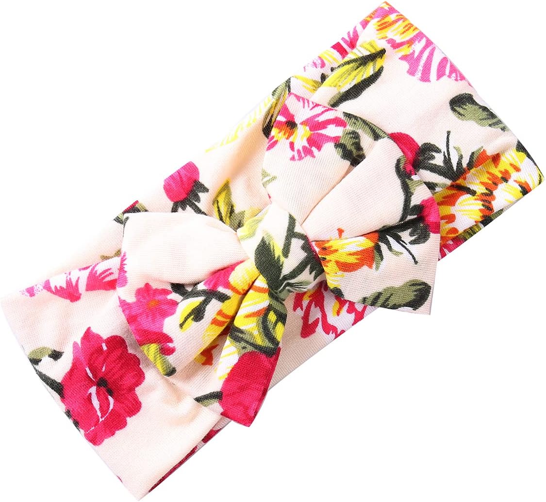 Galabloomer Conjunto de diadema para recién nacido, con estampado de flores, manta para envolver al bebé (flor marfil)