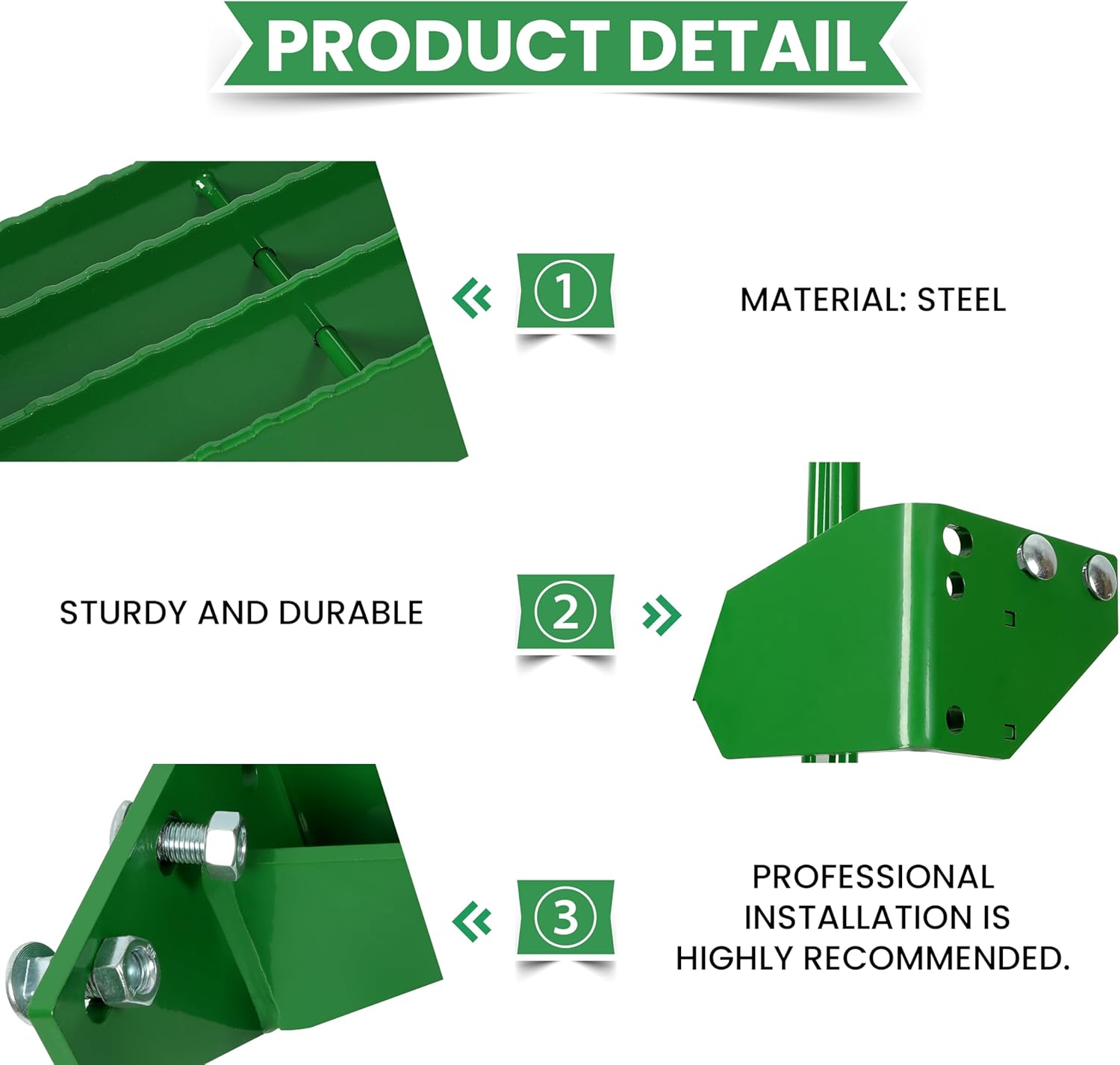 HECASA Kit de escalón de escalera para mano izquierda compatible con pasamanos John Deere 4050 4240 4430 4630 4440 4230 LH
