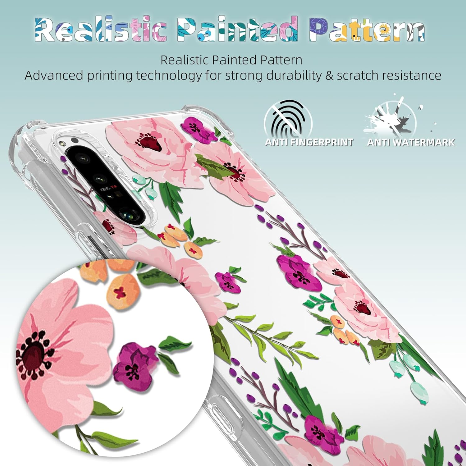 DNTMZIN Funda para Samsung Galaxy S20 FE, funda transparente de TPU para mujer, funda de teléfono para mujer, diseño floral, suave y flexible, a