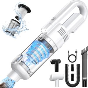 Aspirador de mano inalámbrico para automóvil, 12000 PA, potente aspirador de mano con luz LED, mini aspiradora portátil de mano recargable para Aspirador de mano inalámbrico para automóvil, 12000 PA, potente aspirador de mano con luz LED, mini aspiradora portátil de mano recargable para