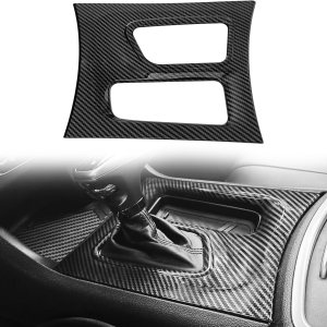 Cubierta de palanca de cambios de control central, accesorios interiores, fibra de carbono para Dodge Charger 2015-2023 2024 Cubierta de palanca de cambios de control central, accesorios interiores, fibra de carbono para Dodge Charger 2015-2023 2024