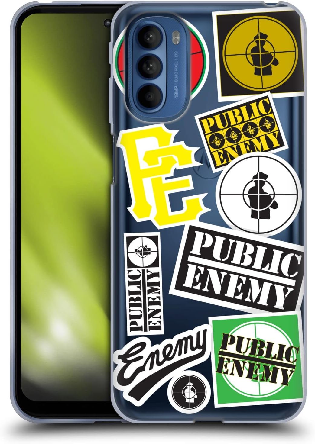 Head Case Designs Officially Licensed Public Enemy Collage Graphics Soft Gel Case Compatible with Motorola Moto G41