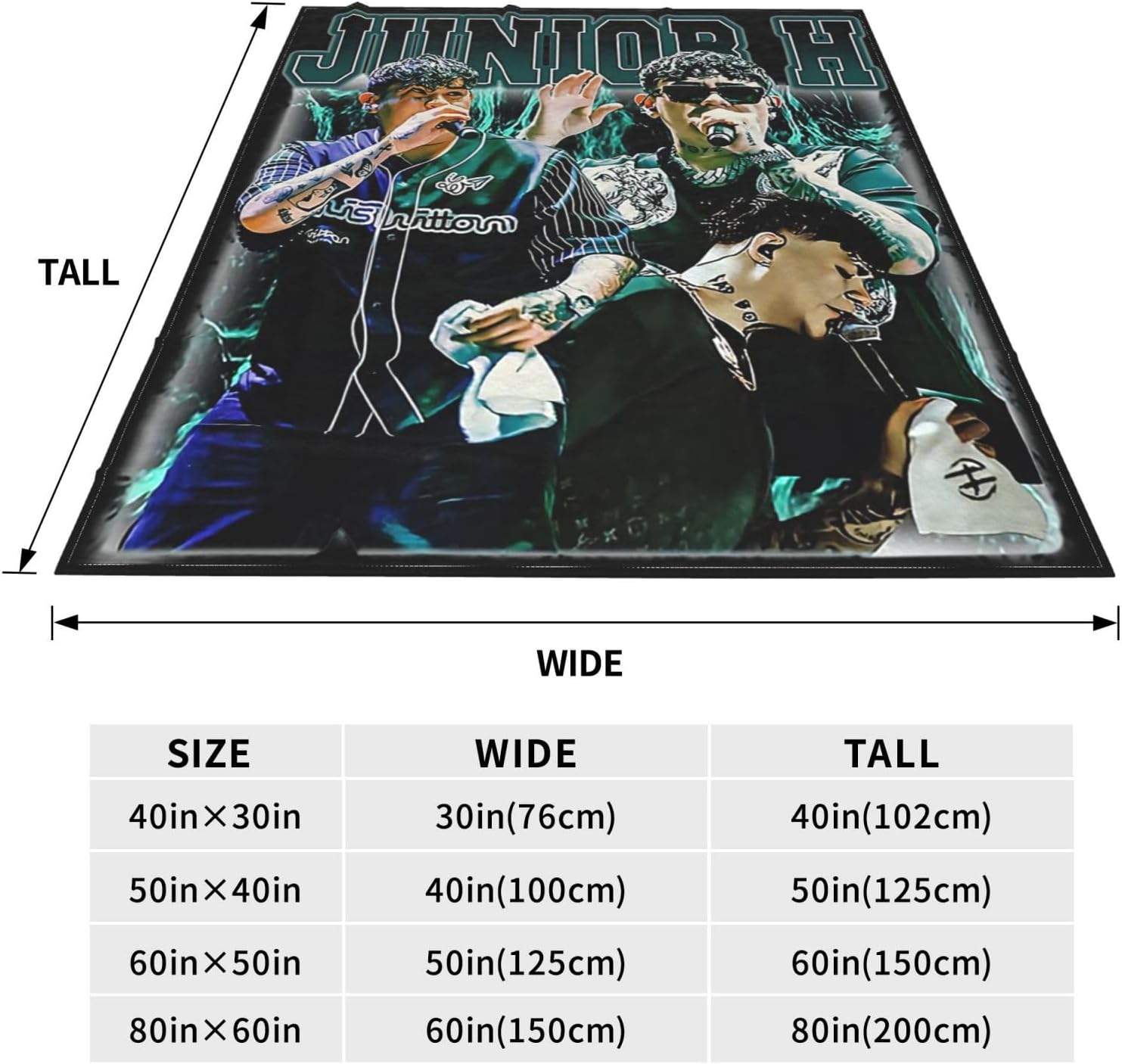 Junior Singer H – Manta de forro polar súper suave y cálida de 50 x 40 pulgadas, ligera, mullida y cómoda, de franela de microfibra, para otoño,