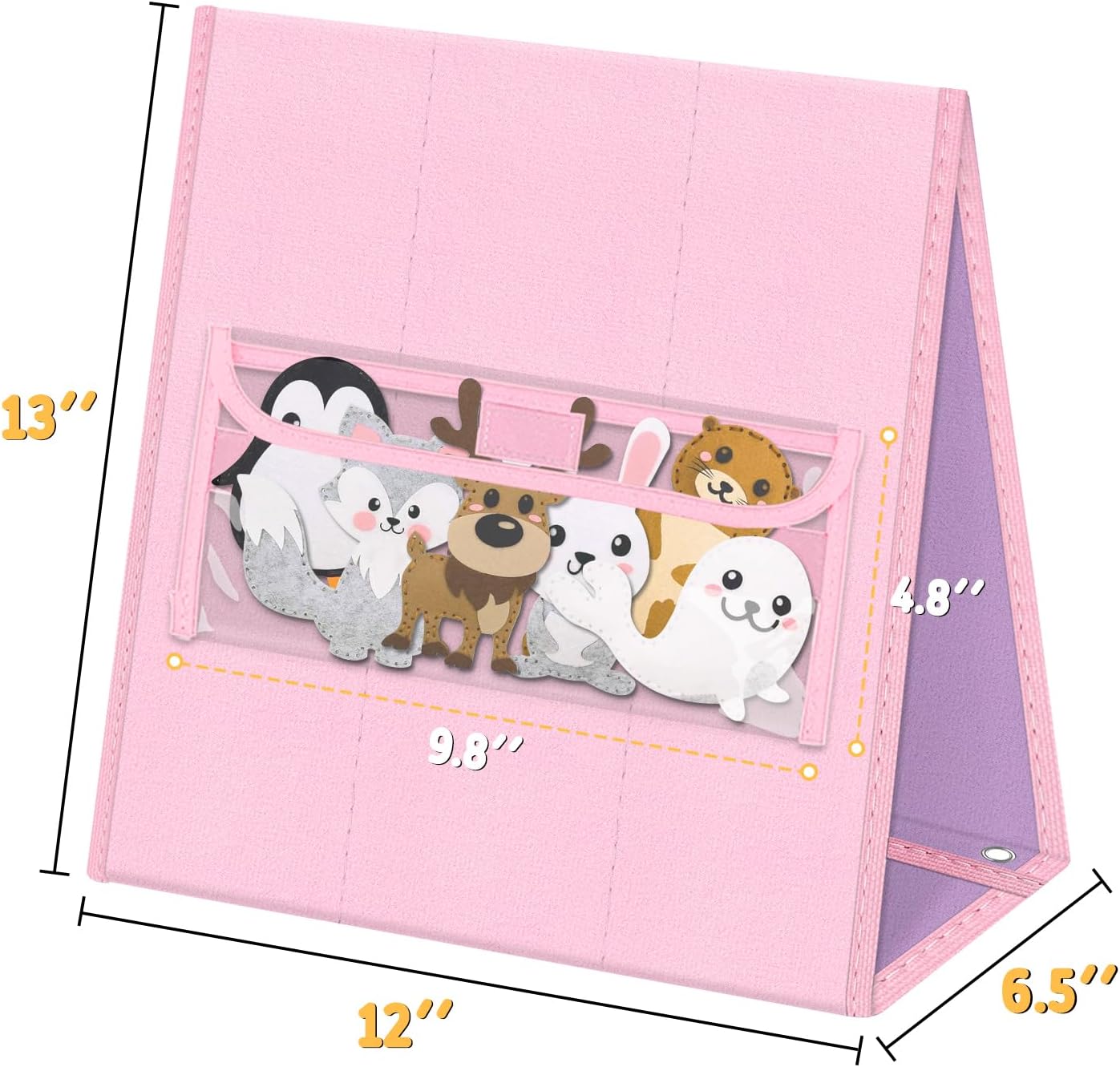 AKAYOK Tablero de fieltro plegable para niños pequeños, tabla de franela para preescolar, aprendizaje temprano, narración interactiva de historias