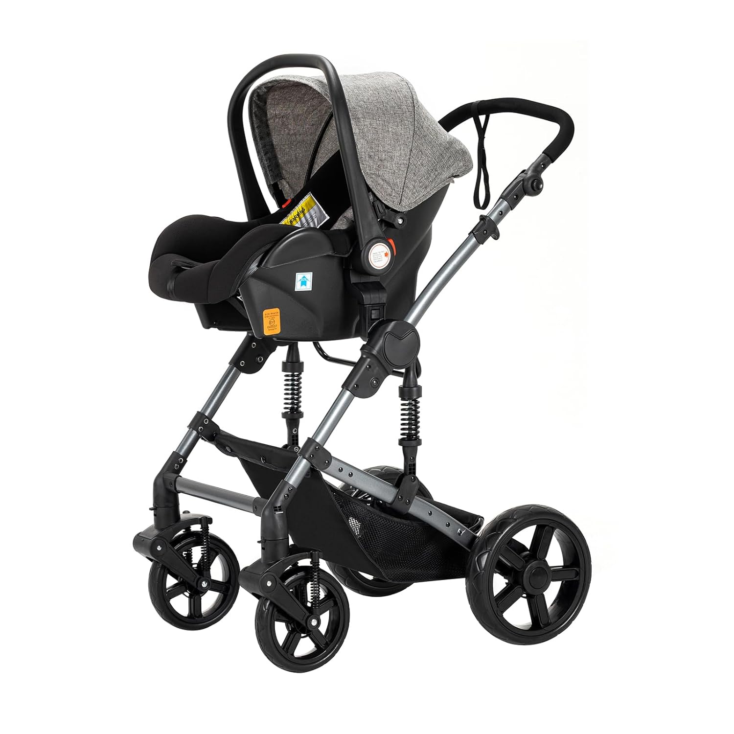 Sistema de viaje 3 en 1 para bebé, cochecito de bebé, cochecito de bebé, cochecito de bebé, carrito de viaje portátil, plegable, marco de aluminio,