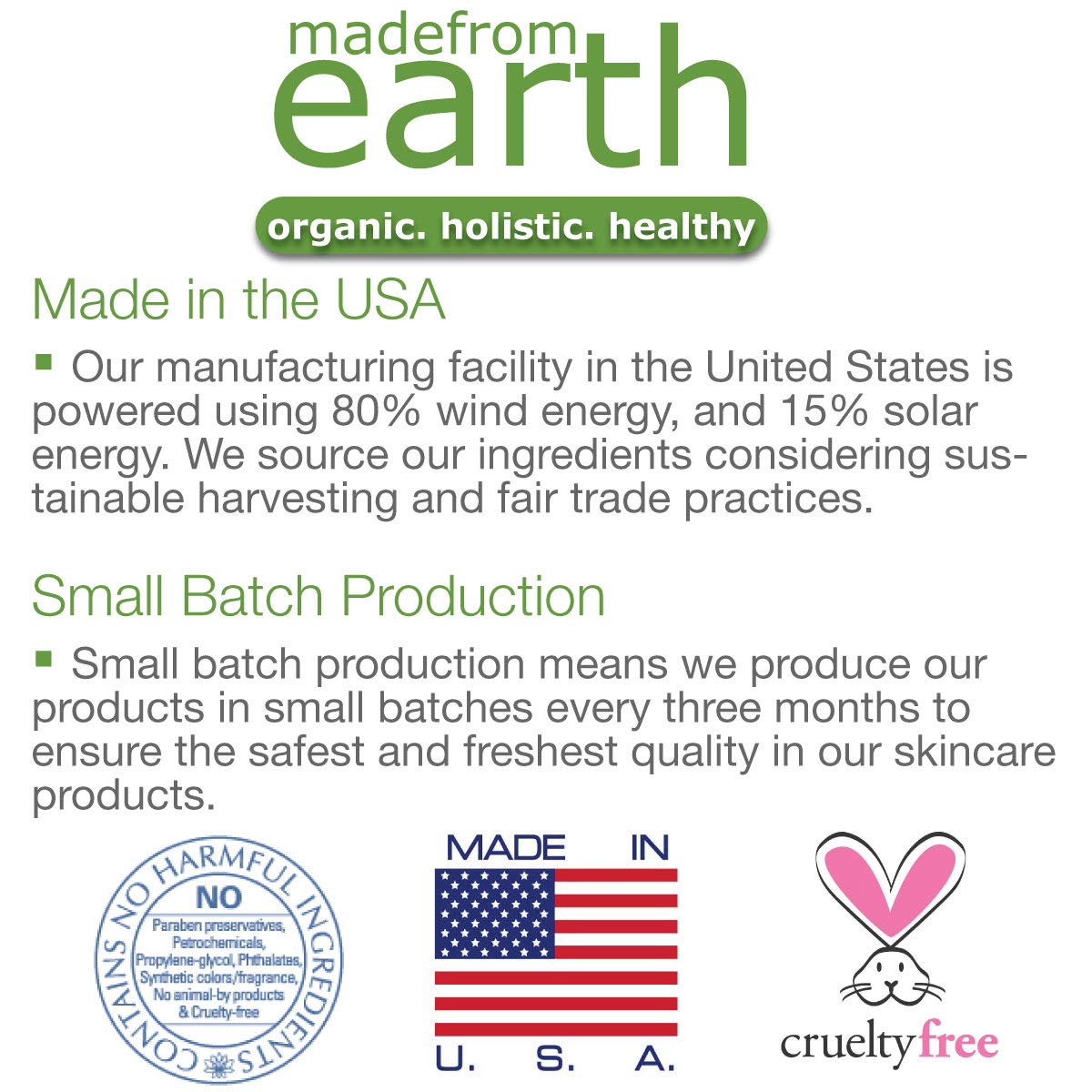 Made from Earth Hidratante de vitamina C – Crema orgánica antienvejecimiento para cara, ojos y cuello, 2 onzas