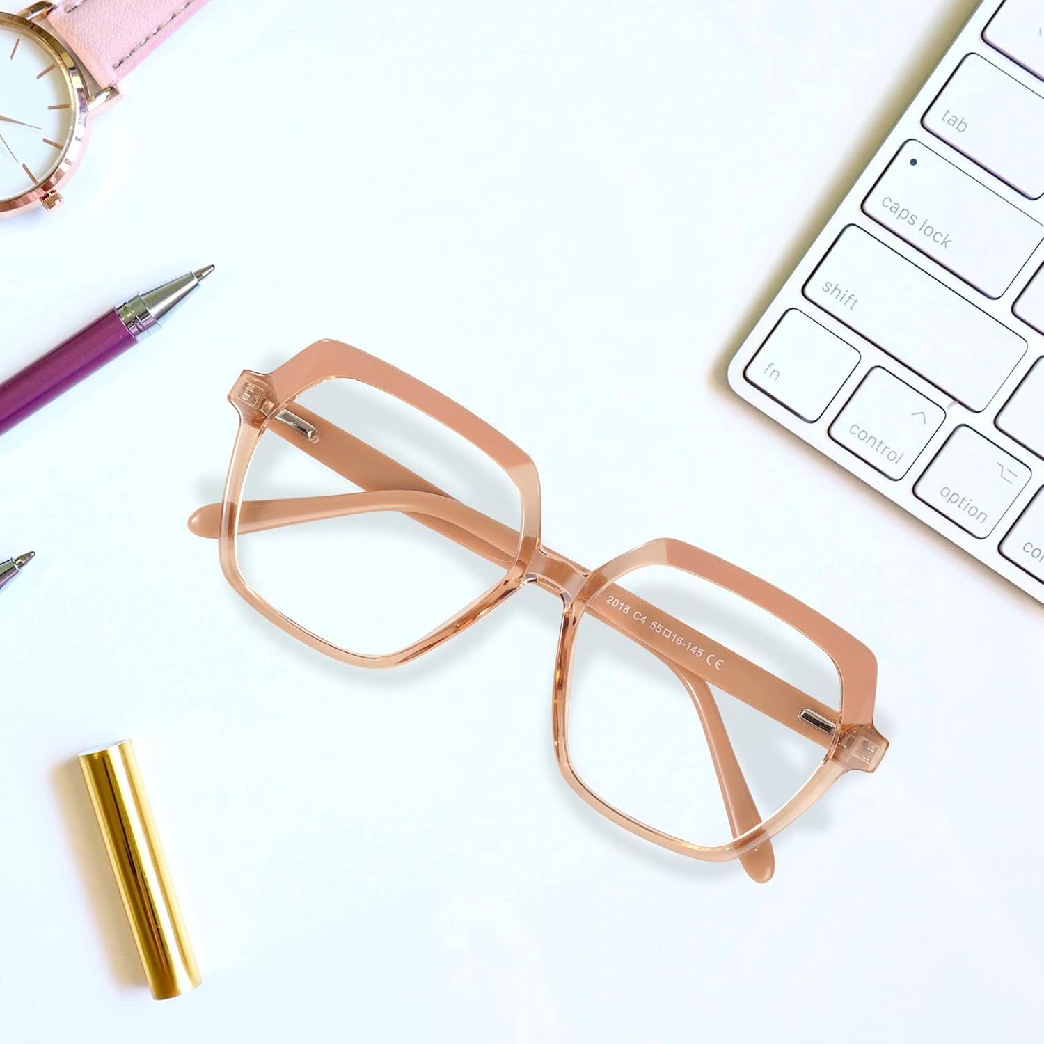 Gafas de luz azul para mujer, gafas de computadora de gran tamaño, filtro de luz azul, gafas de juegos