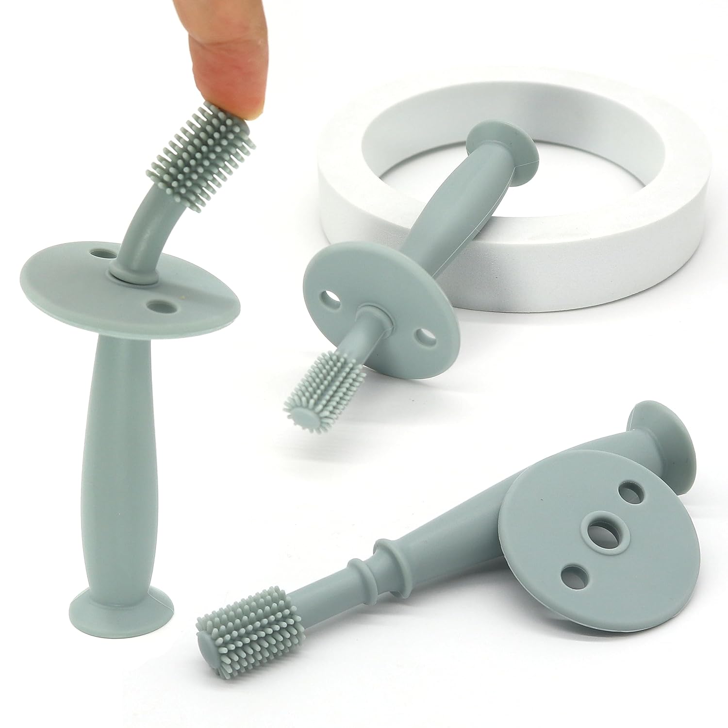 SIRELI – Juego de 4 juguetes de dentición para bebé, 100% silicona de grado alimenticio, sin BPA, juguete de 6 a 12 meses, juego de regalo para