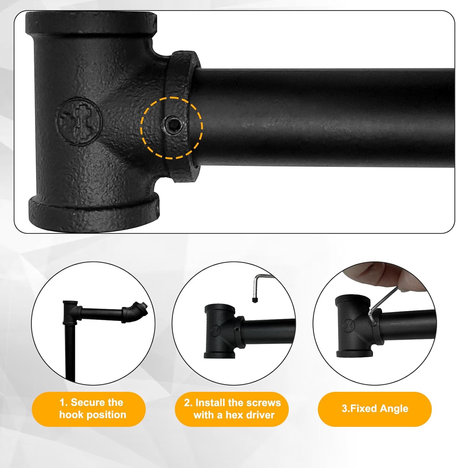 Oroonoko Perchero industrial para ropa, resistente, 45.6 pulgadas con 4 bases estables para exhibición de almacenamiento de zapatos de ropa (negro)