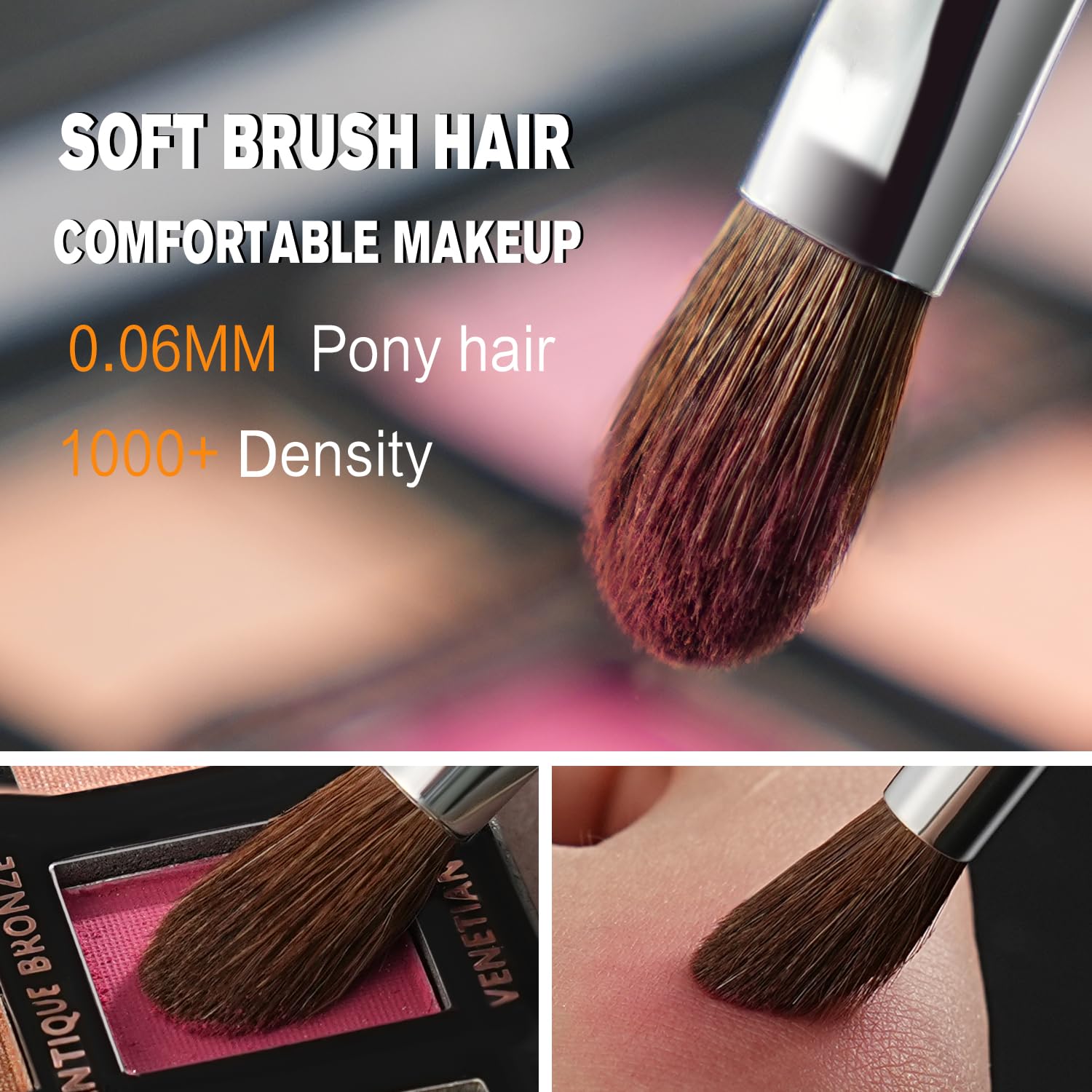 BEILI Juego de 6 brochas de maquillaje de ojos, pinceles pequeños y portátiles para sombra de ojos, brochas de maquillaje para sombra de ojos,