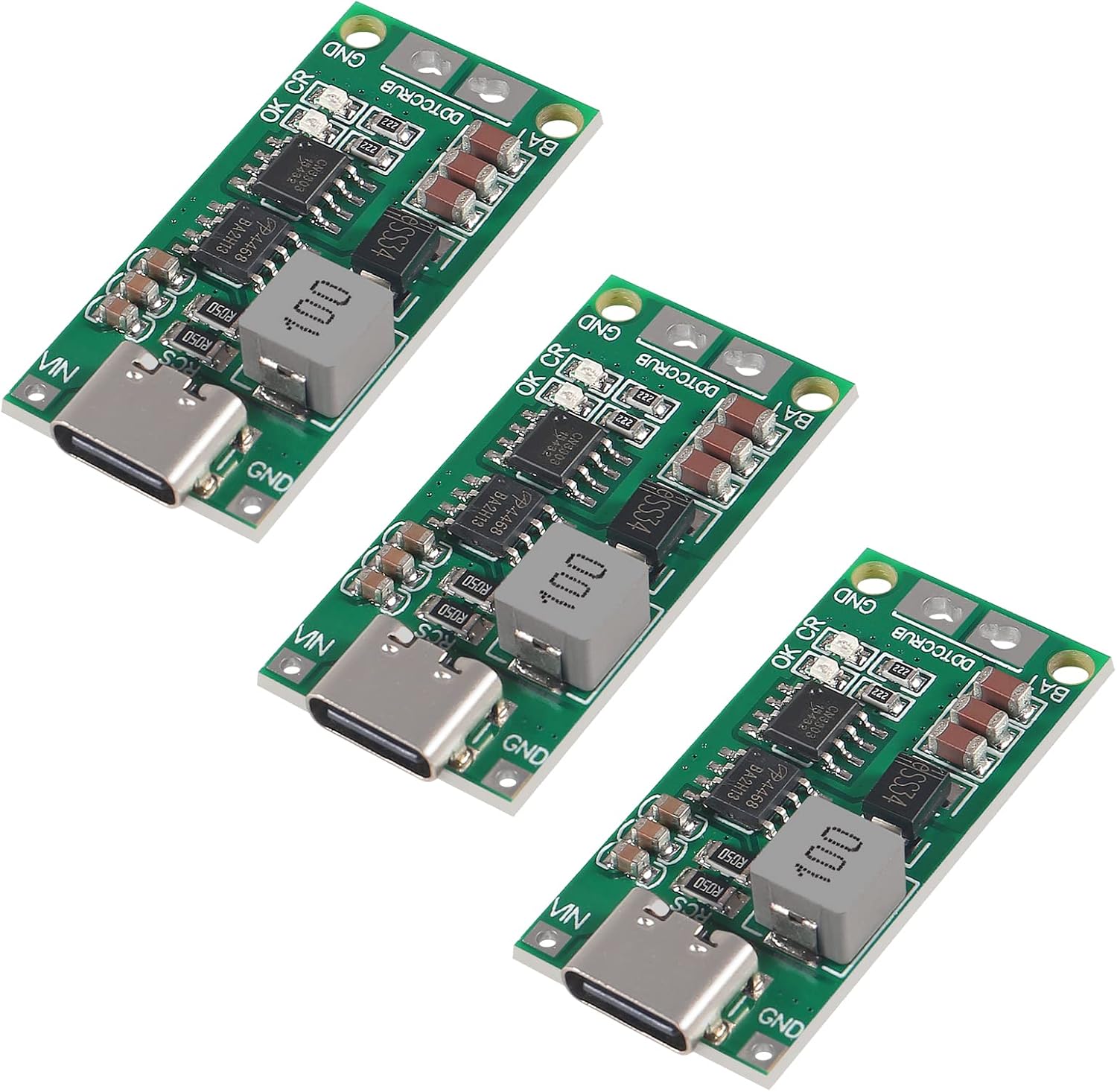 3PCS 18650 Batería de litio Multi-Cell 2S 3S 4S Tipo-C a 8.4V 12.6V 16.8V Booster LiPo polímero LiPo cargador de iones de litio 7.4V 11.1V 14.8V