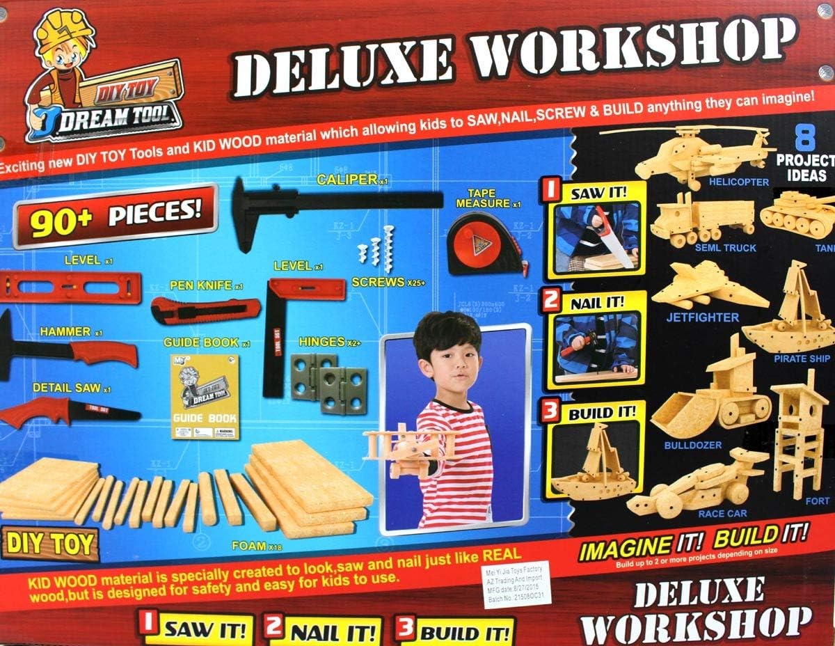 AZ Trading & Import PS96 – Kit de taller de madera para niños