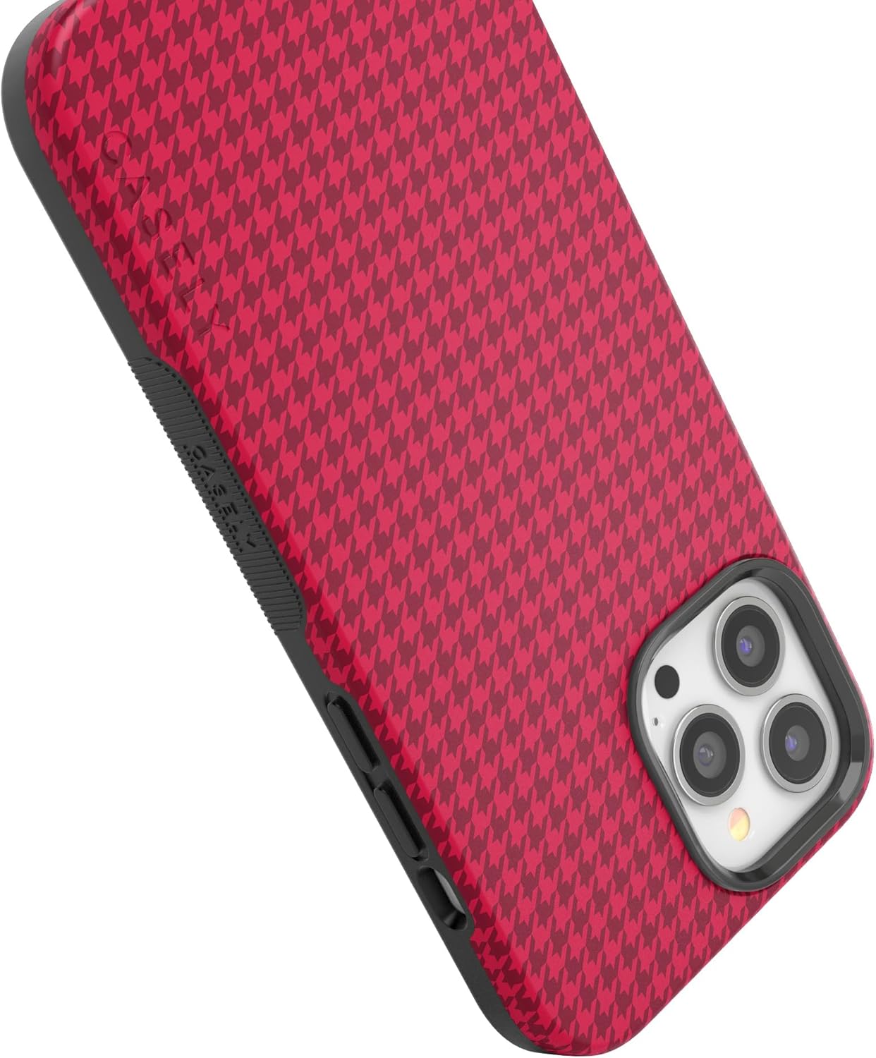 Casely Funda para iPhone 13 Pro Max  Compatible con MagSafe  Mejor vestido  Funda rosa de pata de gallo compatible con iPhone 13 Pro Max