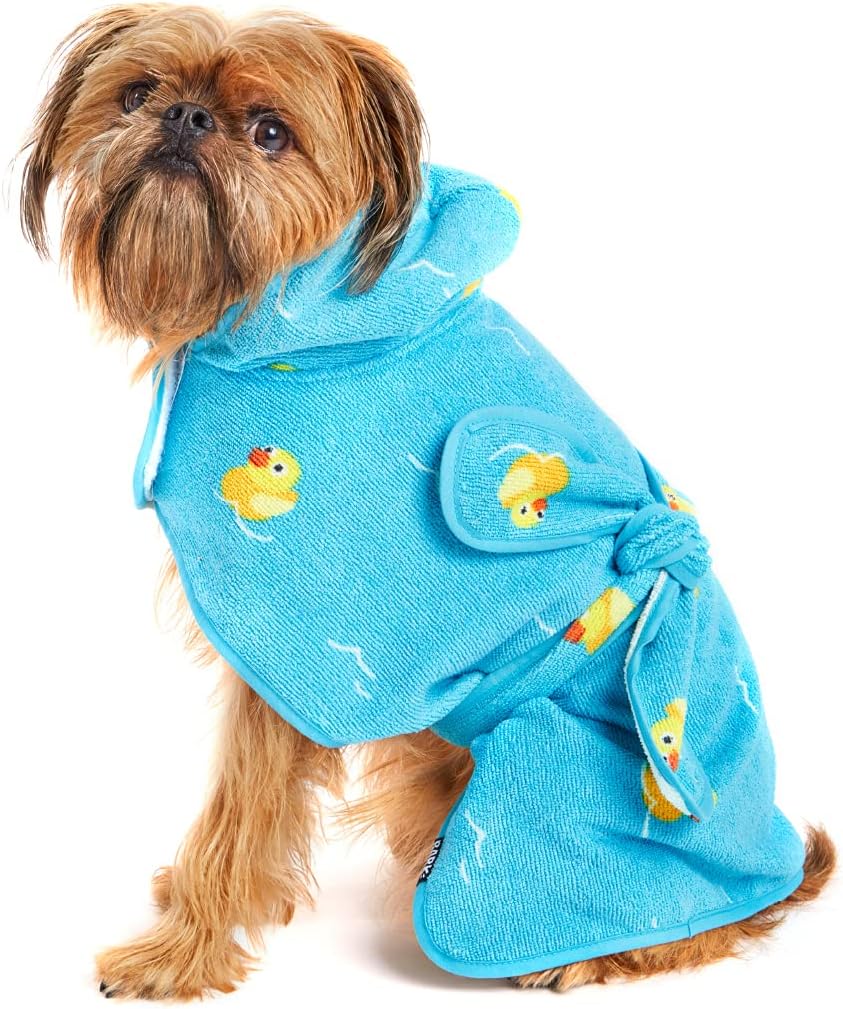 Barkbox Bata absorbente de alta calidad con capucha para perro, toalla de secado rápido para mascotas para viajes de baño y playa, toalla de baño