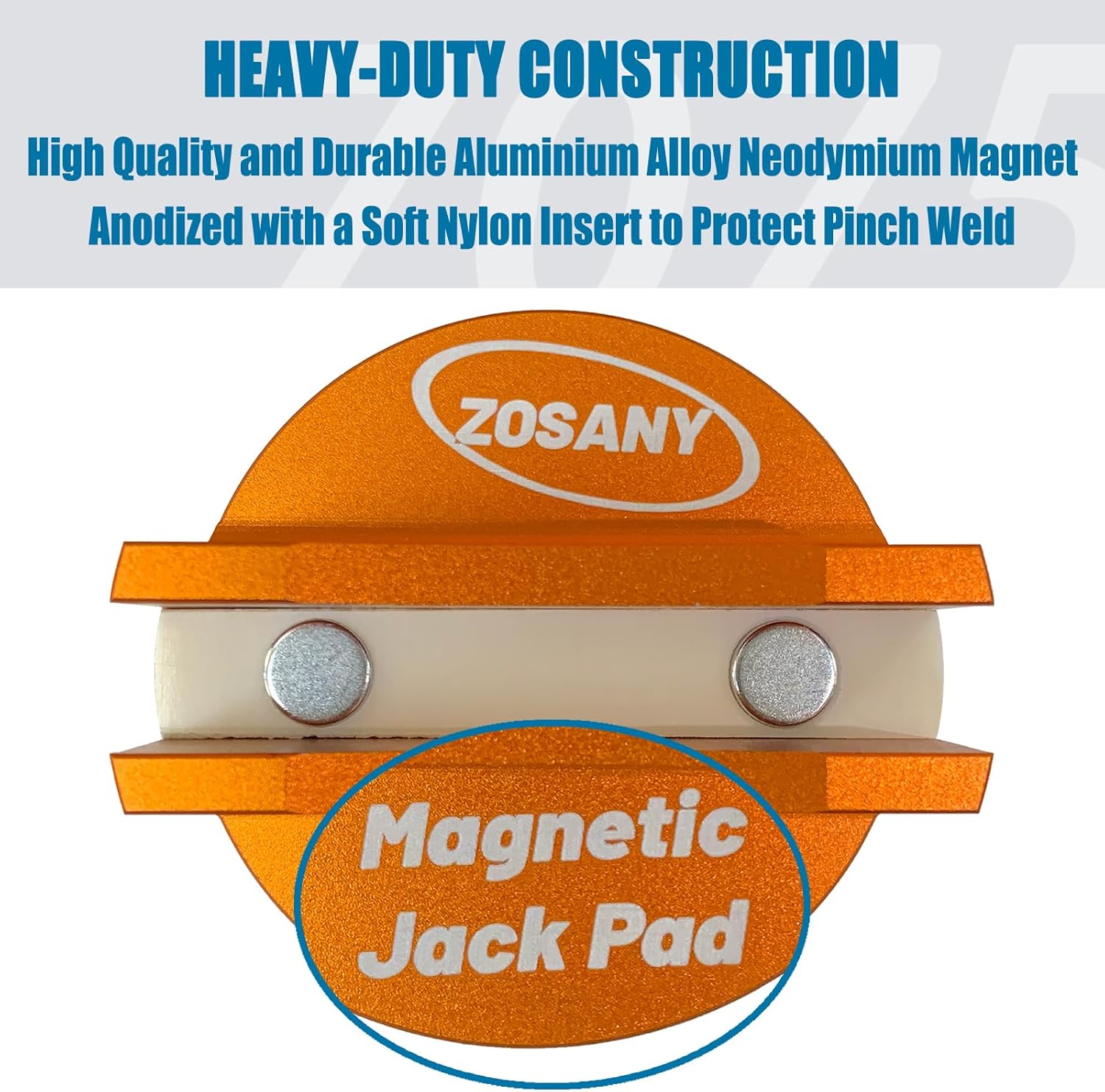 ZOSANY Almohadilla magnética universal, 2 adaptadores de gato de soldadura con ranura grande, almohadilla magnética ranurada de aluminio, adaptador