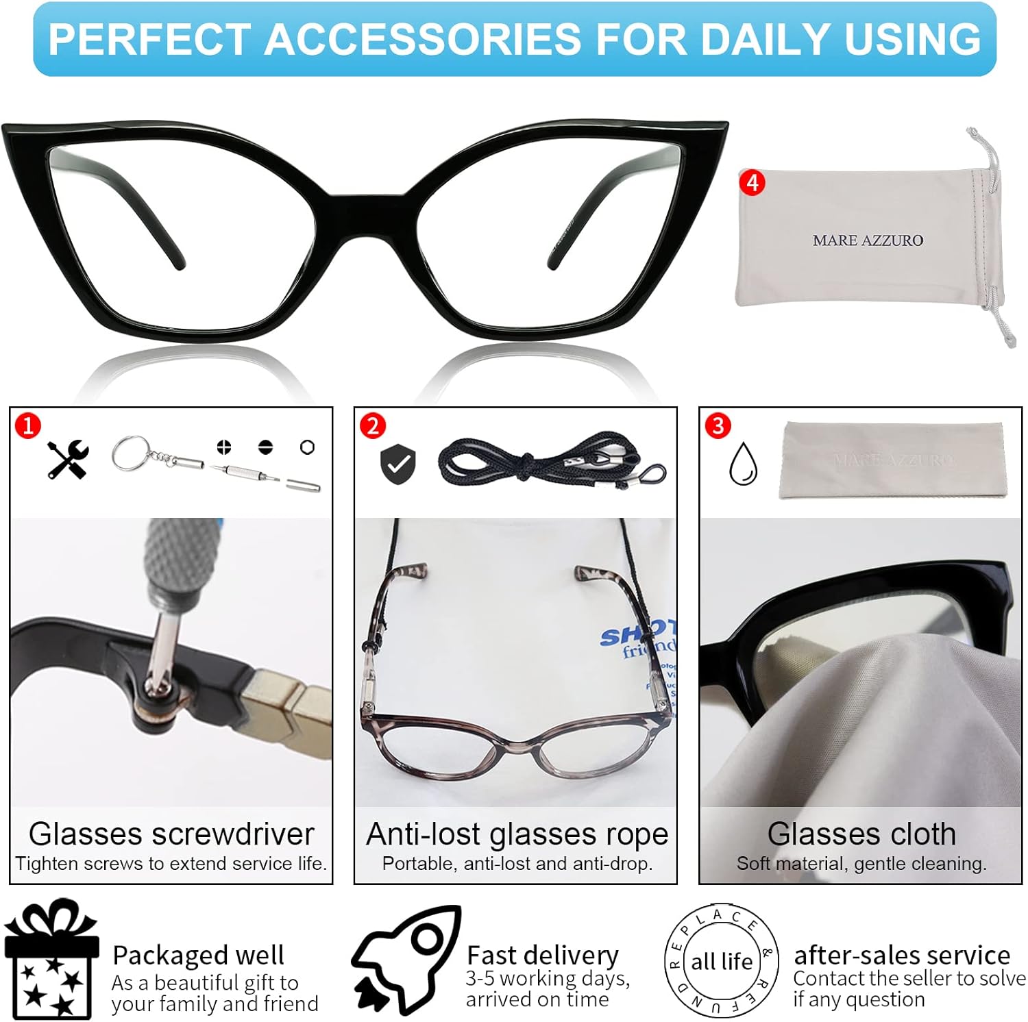 MARE AZZURO Gafas de lectura de ojo de gato para mujer, estilo retro, lindos, 0, 1, 0, 1,25, 1,5, 1,75, 2,0, 2,25, 2,5, 2,75, 3,0, 3,5, 4,0, 5,0, 6,0