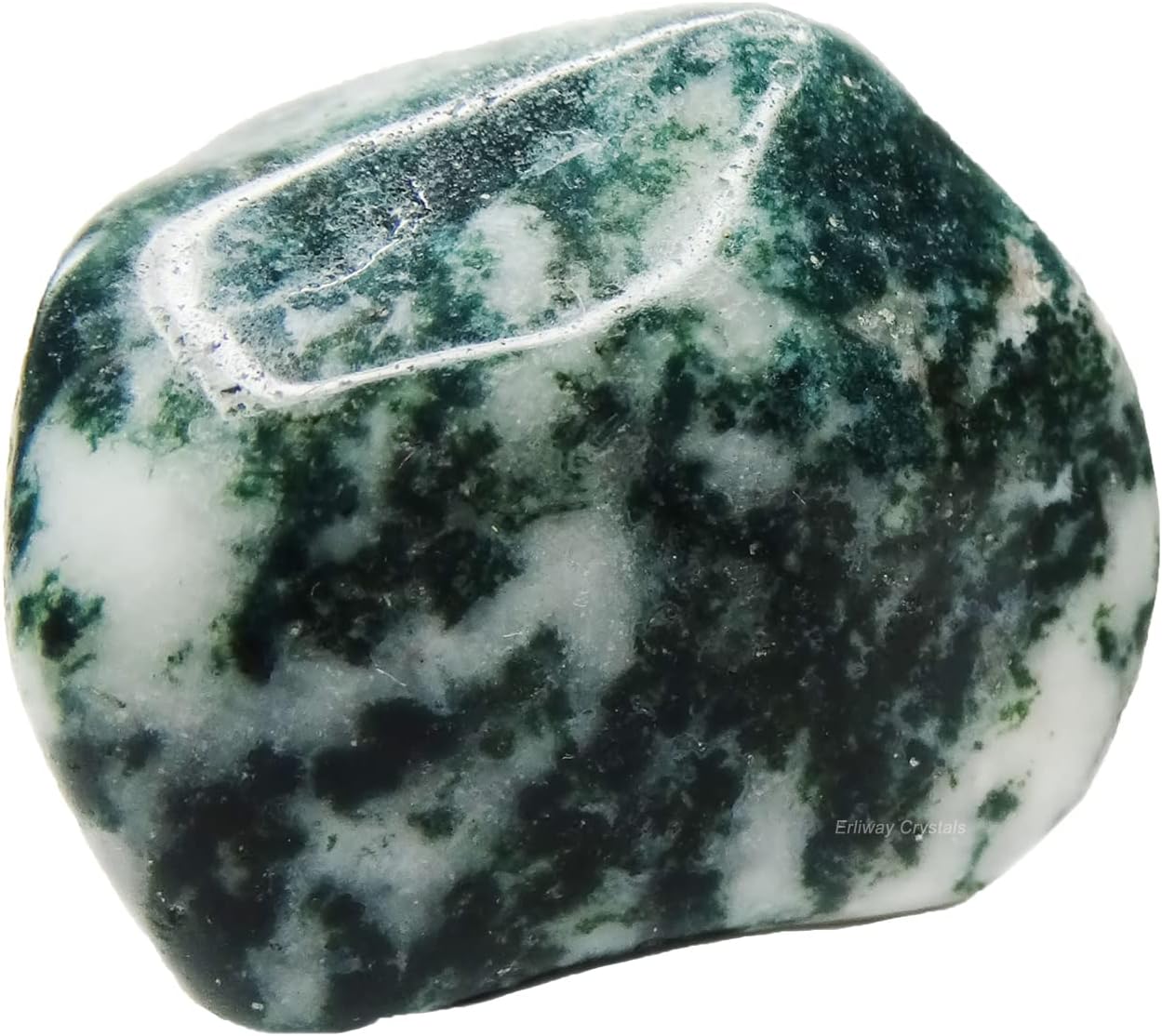 Piedras de cristal curativo de ágata musgo, piedras preciosas curativas de Reiki grandes de 1.25 a 2.0 pulgadas, piedras preciosas pulidas naturales