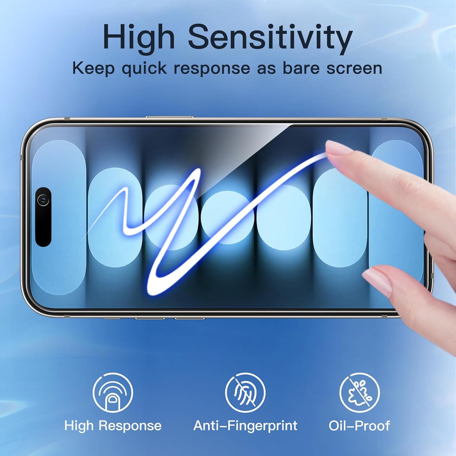 JETech Protector de pantalla de privacidad para iPhone 15 Pro Max de 6.7 pulgadas con protector de lente de cámara, película de vidrio templado