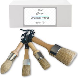 4 pinceles de pintura de cera de tiza, 1 pincel grande de tiza para pintura de muebles, 3 pinceles de pintura pequeños, juego de pinceles de pintura 4 pinceles de pintura de cera de tiza, 1 pincel grande de tiza para pintura de muebles, 3 pinceles de pintura pequeños, juego de pinceles de pintura
