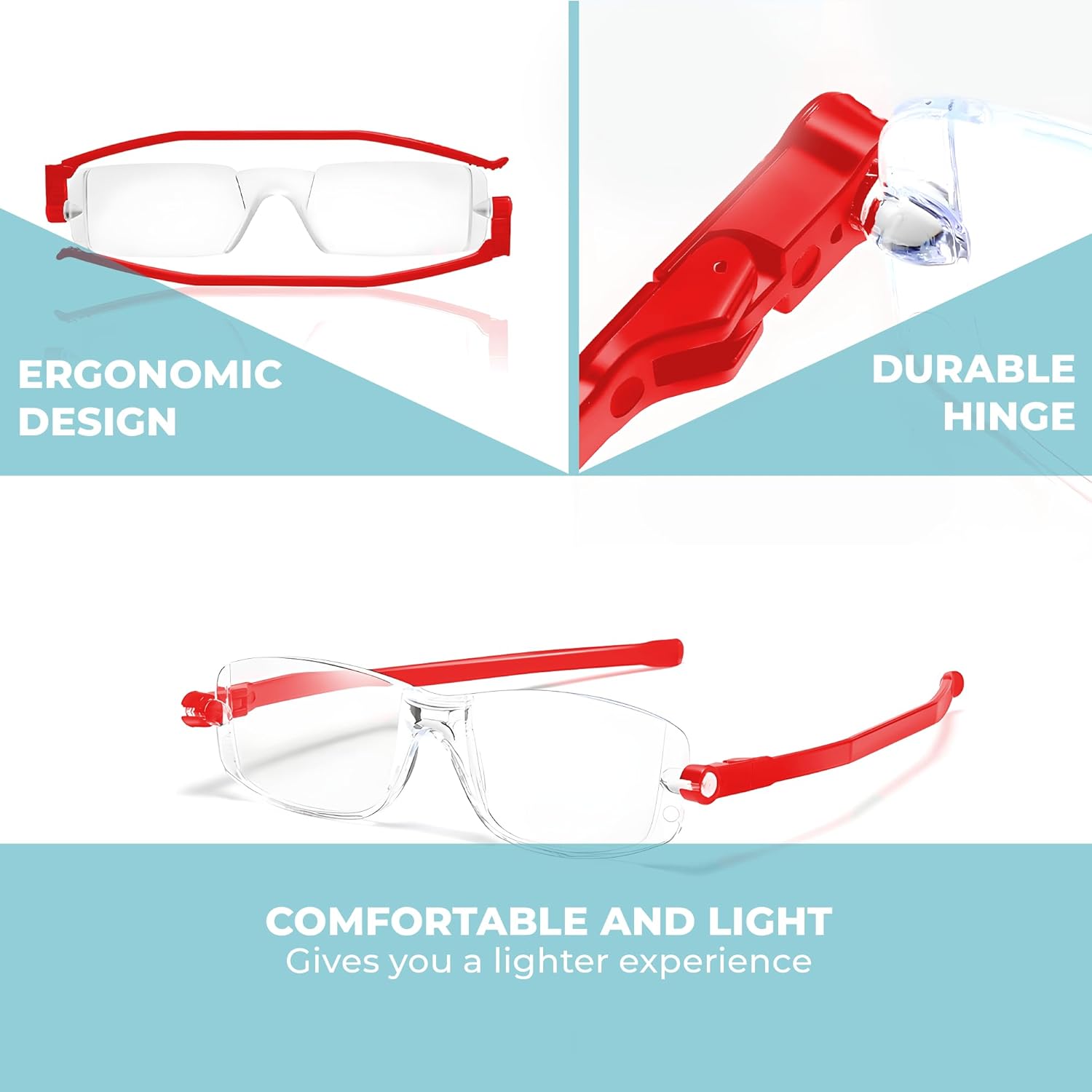 Gafas de lectura plegables flexibles  Bloquean la luz azul dañina  Reduce la fatiga ocular  Gafas de luz azul unisex