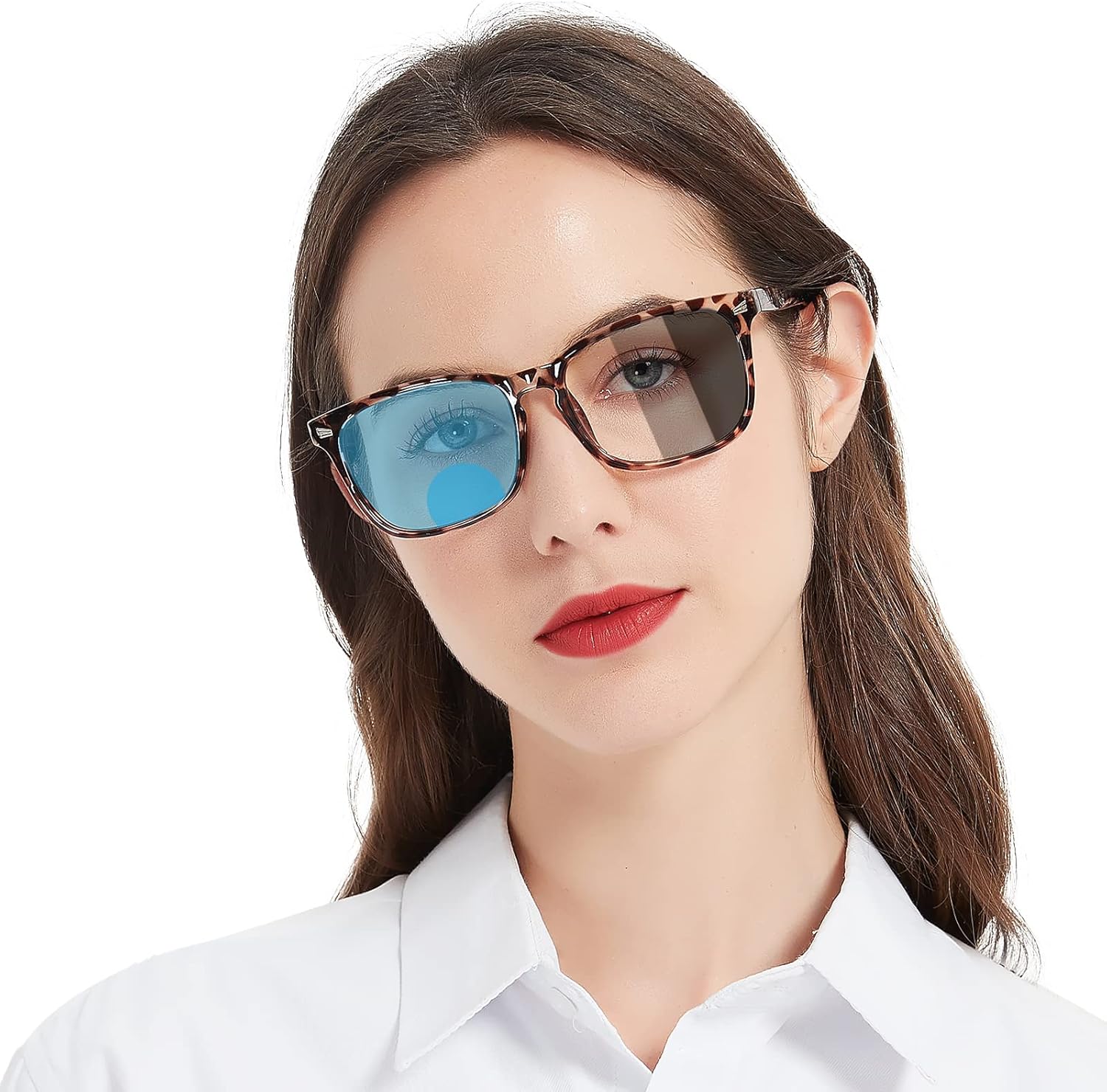 MARE AZZURO Lentes de lectura bifocales fotocromáticos para mujer, luz azul, para lectura al aire libre, 1.0, 1.25, 1.5, 1.75, 2.0, 2.25, 2.5, 2.75,