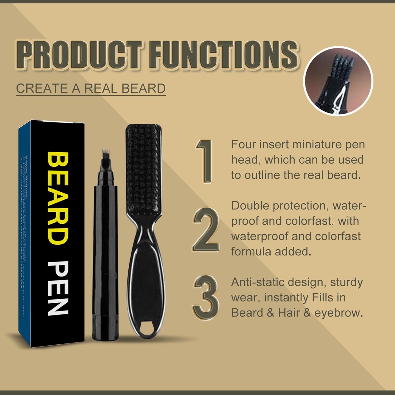 Diamalfi – Llenador de lápiz, Diamalfi Pencil para Barba, relleno Diamalfi, relleno de lápiz de barba Diamalfi para hombres, kit de cuidado de