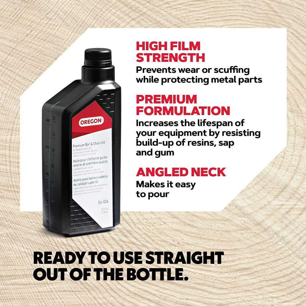 Oregon and Sun Joe Premium – Lubricantes para barra y motosierra, 1 cuarto de galón cada uno