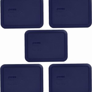 Pyrex 7210-PC Tapas rectangulares para platos de vidrio, color azul, 3 tazas, Azul oscuro, azul marino Pyrex 7210-PC Tapas rectangulares para platos de vidrio, color azul, 3 tazas, Azul oscuro, azul marino