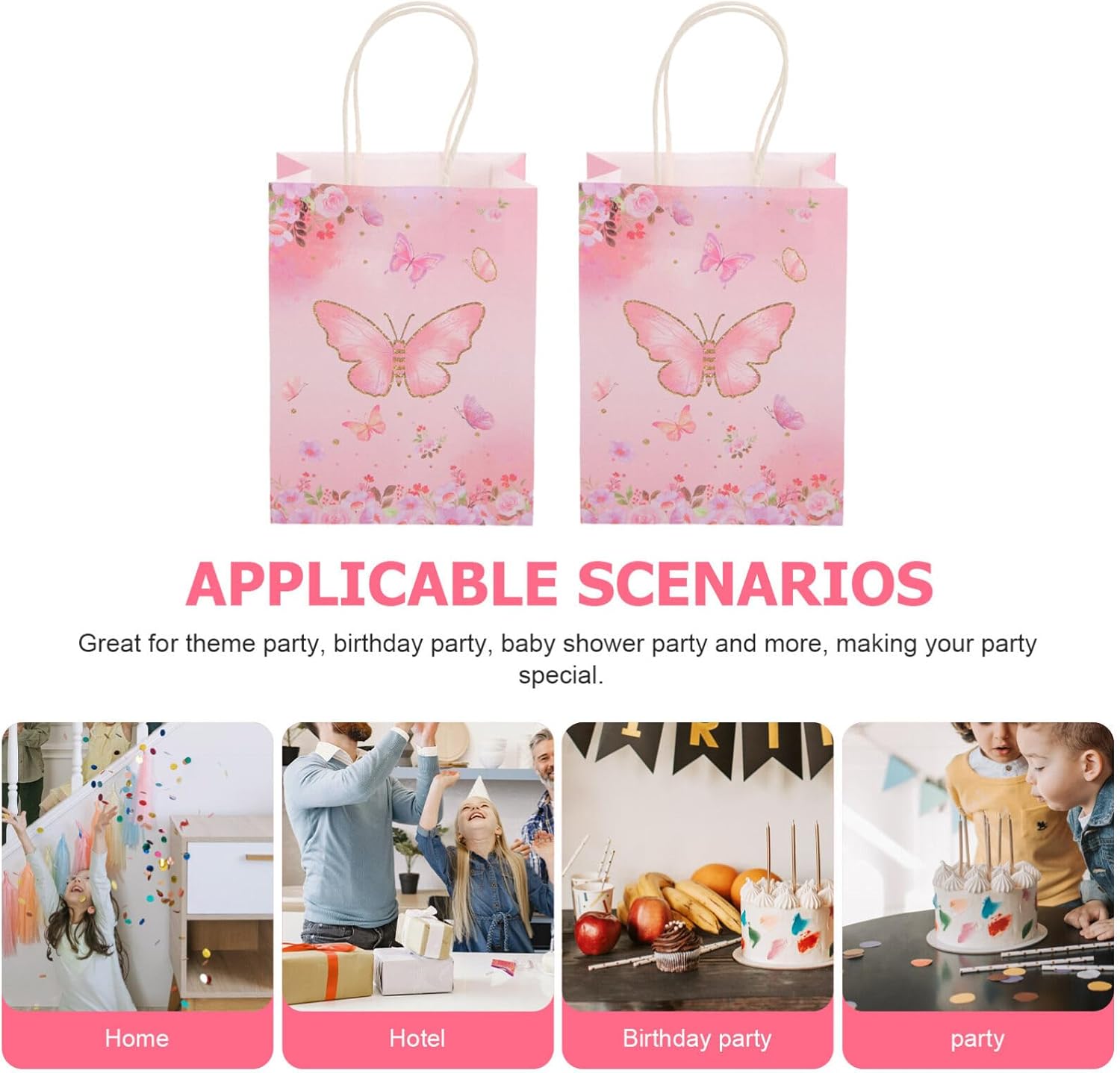 Healifty 12 unids bolsa de bautizo bolsa de embalaje bolsas de embalaje bolsas de embalaje bolsas de almacenamiento de mariposas bolsas de regalo de