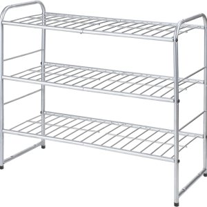 REGILLER Zapatero apilable de 3 niveles, organizador de zapatos expandible y ajustable, estante de almacenamiento, alta capacidad, rejilla de REGILLER Zapatero apilable de 3 niveles, organizador de zapatos expandible y ajustable, estante de almacenamiento, alta capacidad, rejilla de