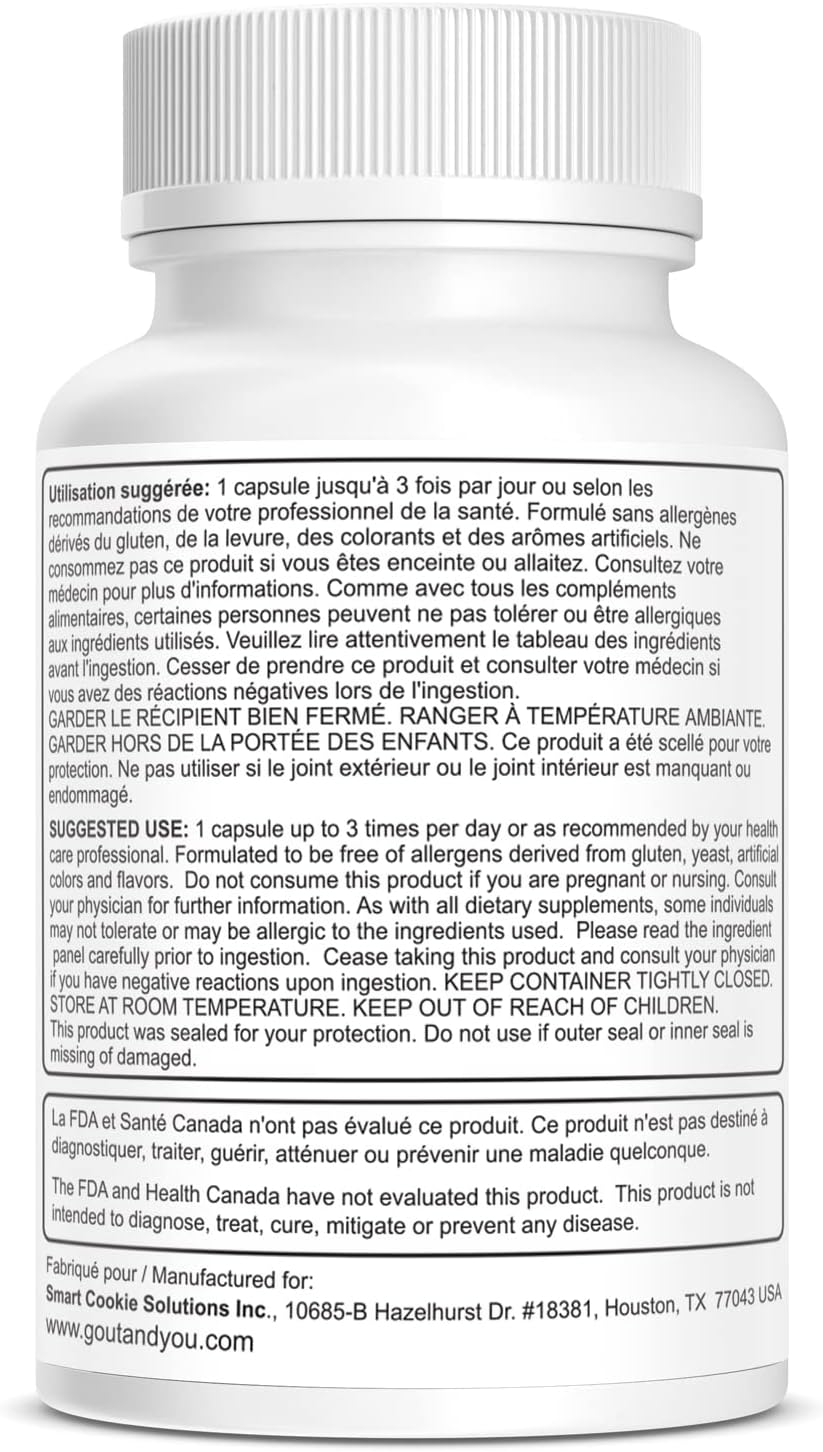 Extracto de cereza ácida de GoutandYou, altamente potente 0.05 oz, 90cápsulas