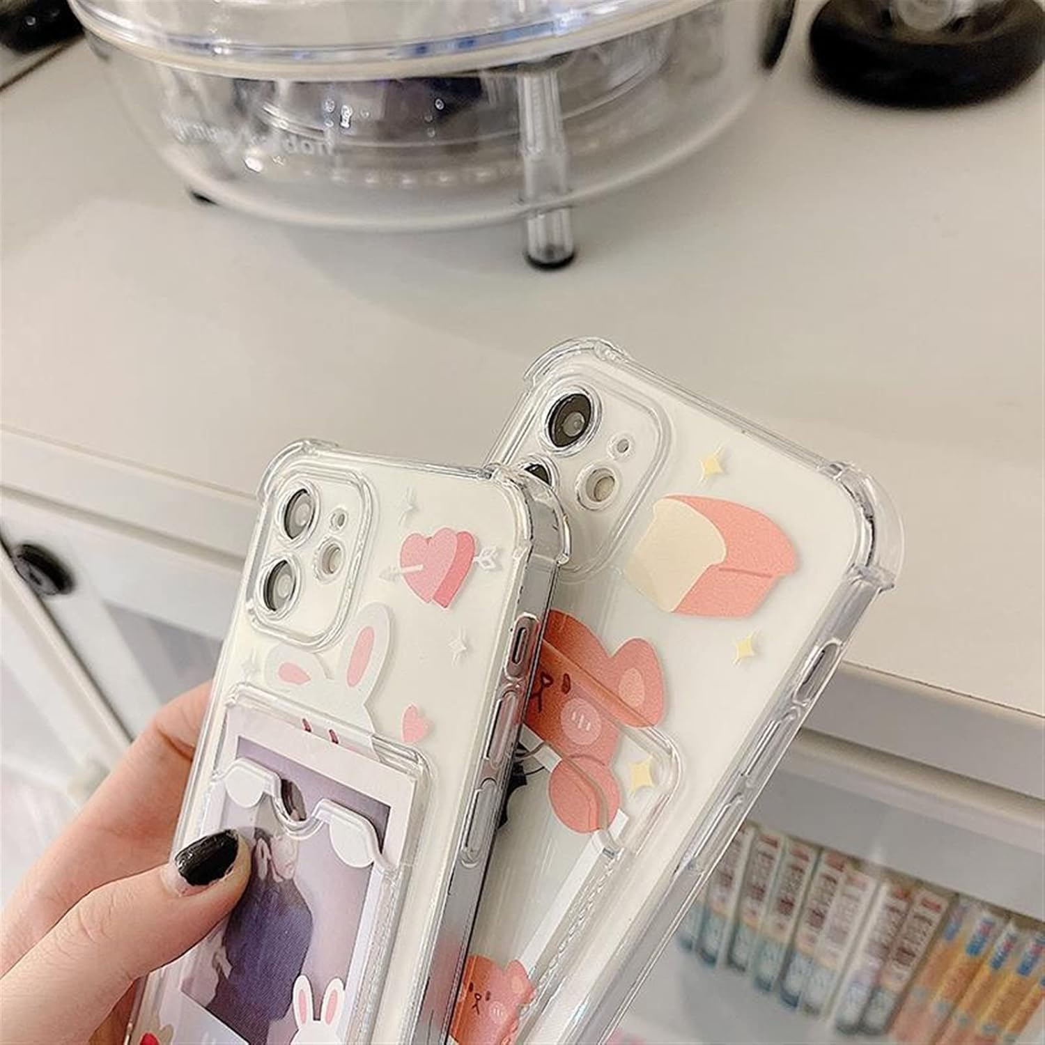 Funda de silicona para iPhone 14 13 12 11 Pro Max X XR XS Max Mini 7 8 Plus SE 2020, funda suave (color  transparente b, tamaño para iPhone