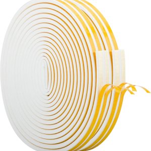 Burlete de aislamiento para puertas y ventanas, tira de sellado de espuma autoadhesiva para puerta, sellado de sonido, bloqueador de huecos Epdm (2 Burlete de aislamiento para puertas y ventanas, tira de sellado de espuma autoadhesiva para puerta, sellado de sonido, bloqueador de huecos Epdm (2