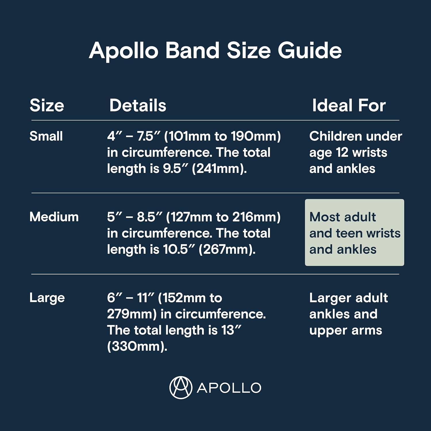 Apollo Band  Correa de repuesto ajustable para muñeca, alivio del estrés y dispositivo natural para ayudar al sueño para hombres, mujeres,