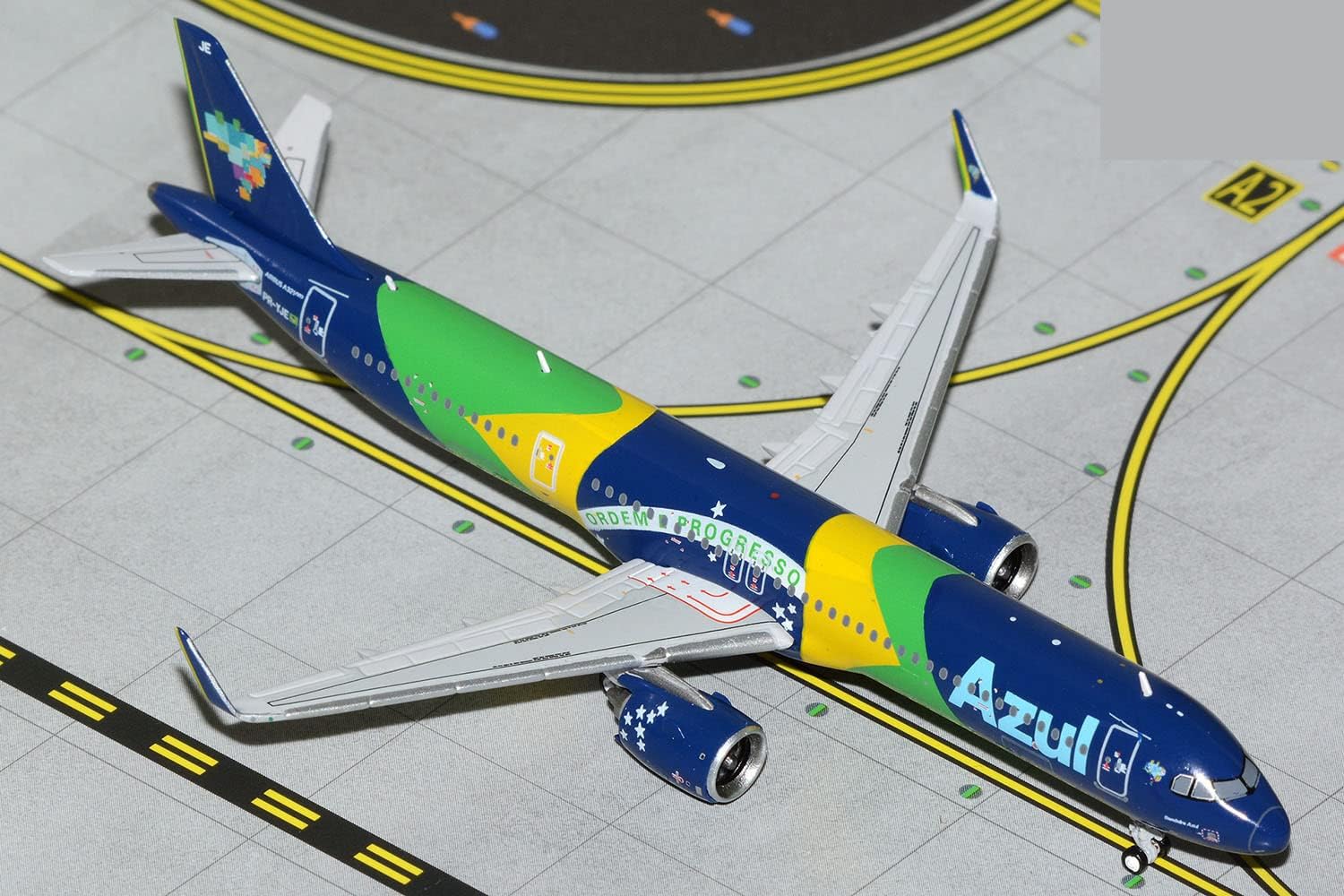 Gemini Azul A321NEO 1400 REG#PR-YJE Bandera de Brasil Livery GJ2073
