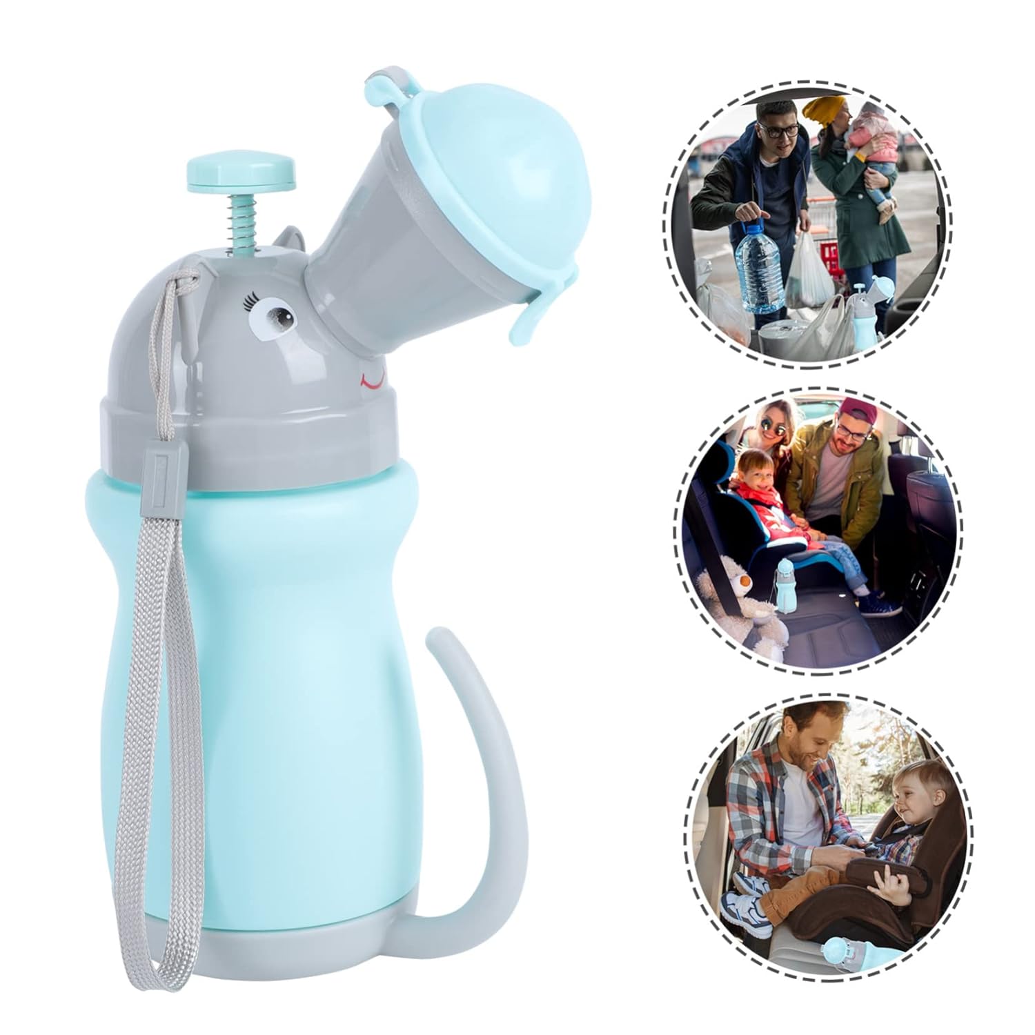 Kisangel 2 uds. Orinal de entrenamiento portátil para niños, orinal para orinal, inodoro de viaje, orina práctica para niños pequeños para botella