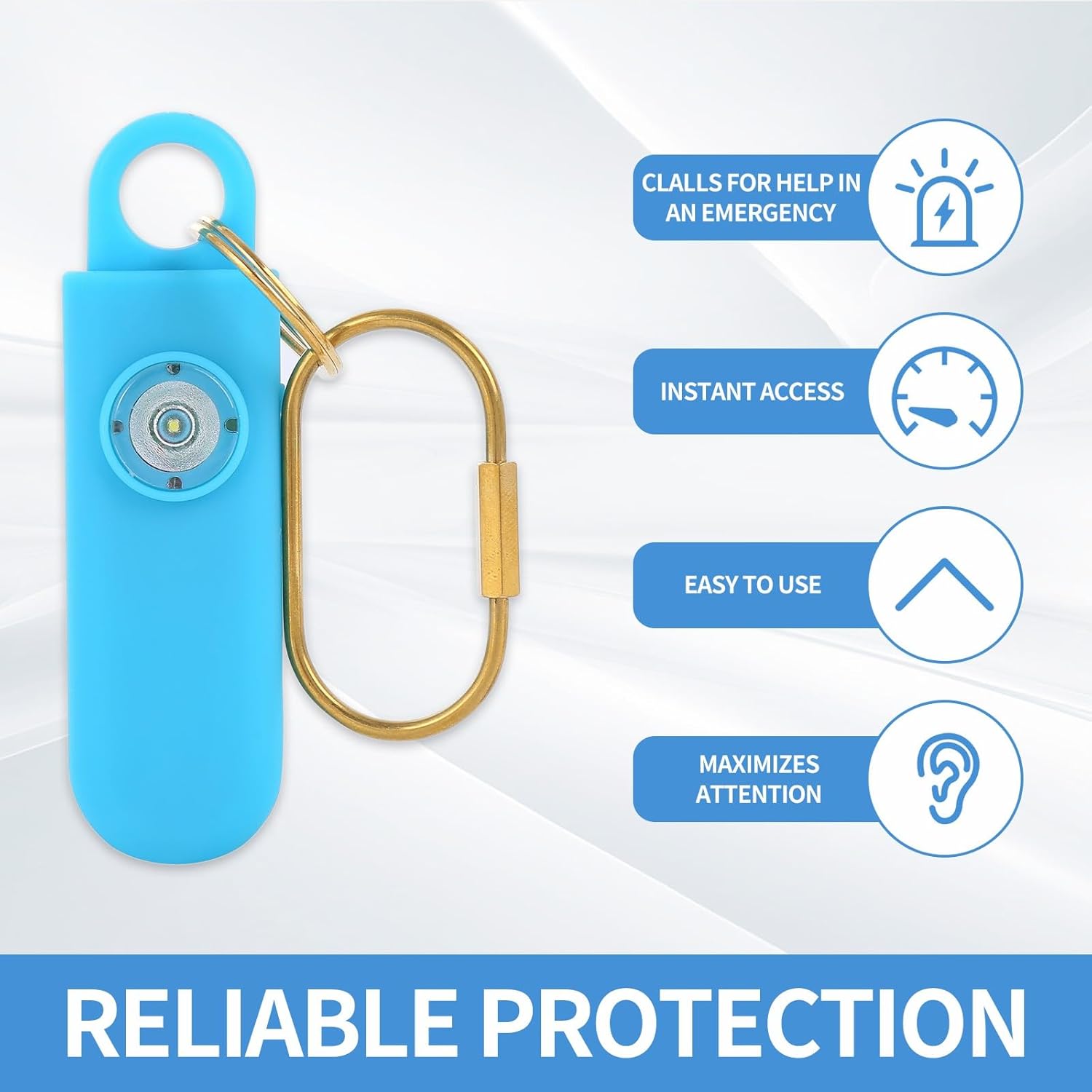 Plapie Alarmas personales para mujeres, llavero de defensa de seguridad LED más fuerte y alarma de seguridad personal, regalos para niñas