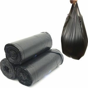 Bolsas de basura pequeñas de 5 galones, bolsas de basura negras de 75 unidades, para oficina, cocina, baño, dormitorio, papelera Bolsas de basura pequeñas de 5 galones, bolsas de basura negras de 75 unidades, para oficina, cocina, baño, dormitorio, papelera
