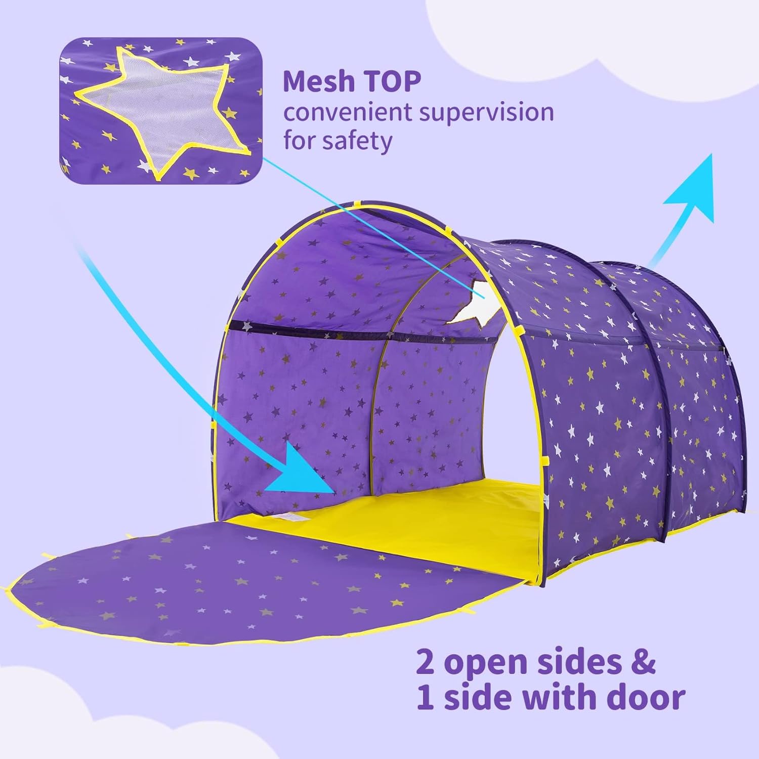 Alvantor Starlight – Toldo para cama  Tienda de campaña Dream Kids Play House  Espacio de privacidad para dormir gemelos  Cultivo interior en las