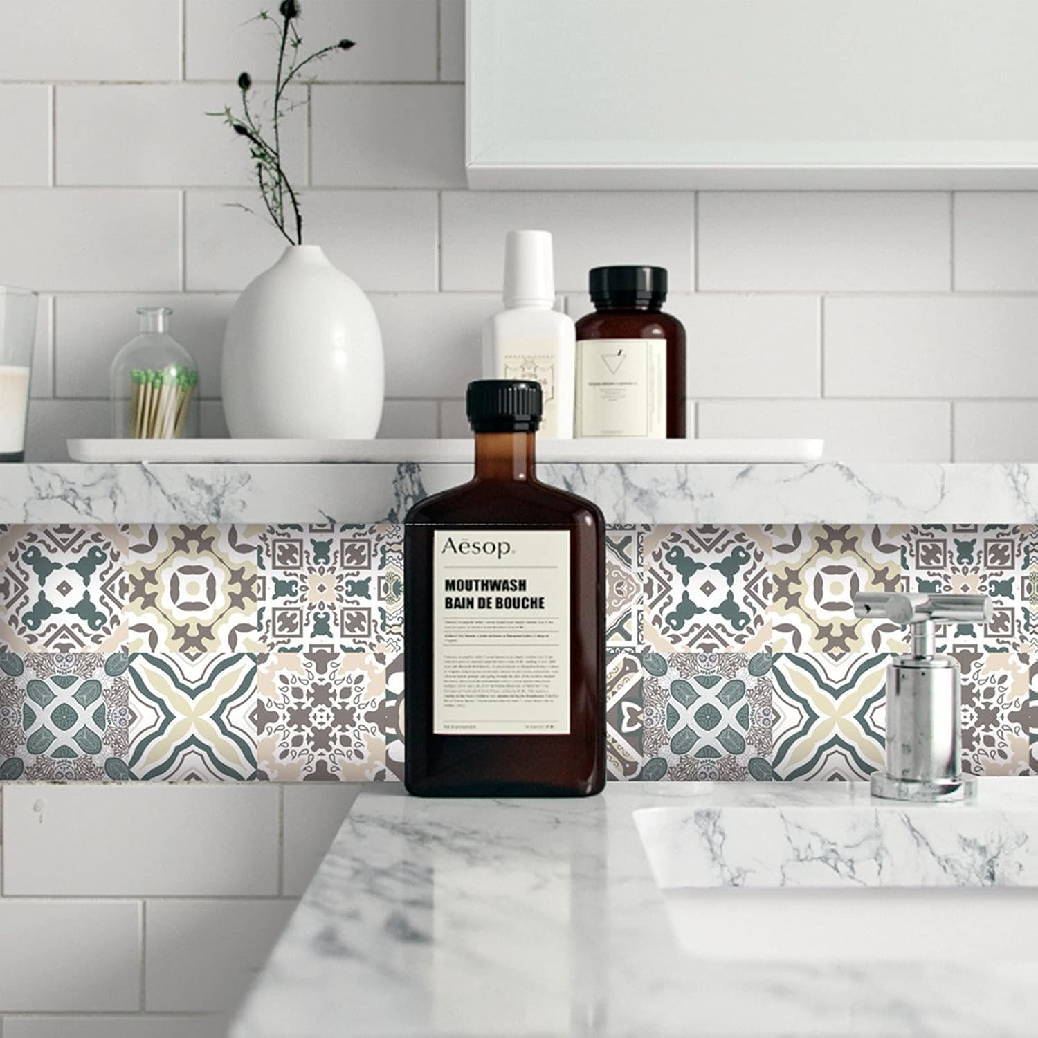 Azulejos autoadhesivos 3D de 10 hojas para salpicaduras de baño, cocina, azulejos autoadhesivos 3D para baño, cocina, pared, azulejos, bordes
