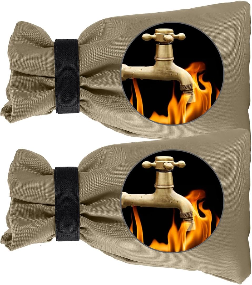 Fundas de grifo para exteriores para invierno, Pro 10 pulgadas de alto x 7 pulgadas de ancho, cubierta exterior de grifo protección contra