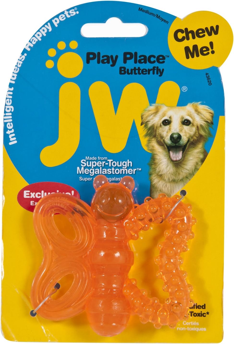 JW Pet Playplace – Mordedera de mariposa, multicolor